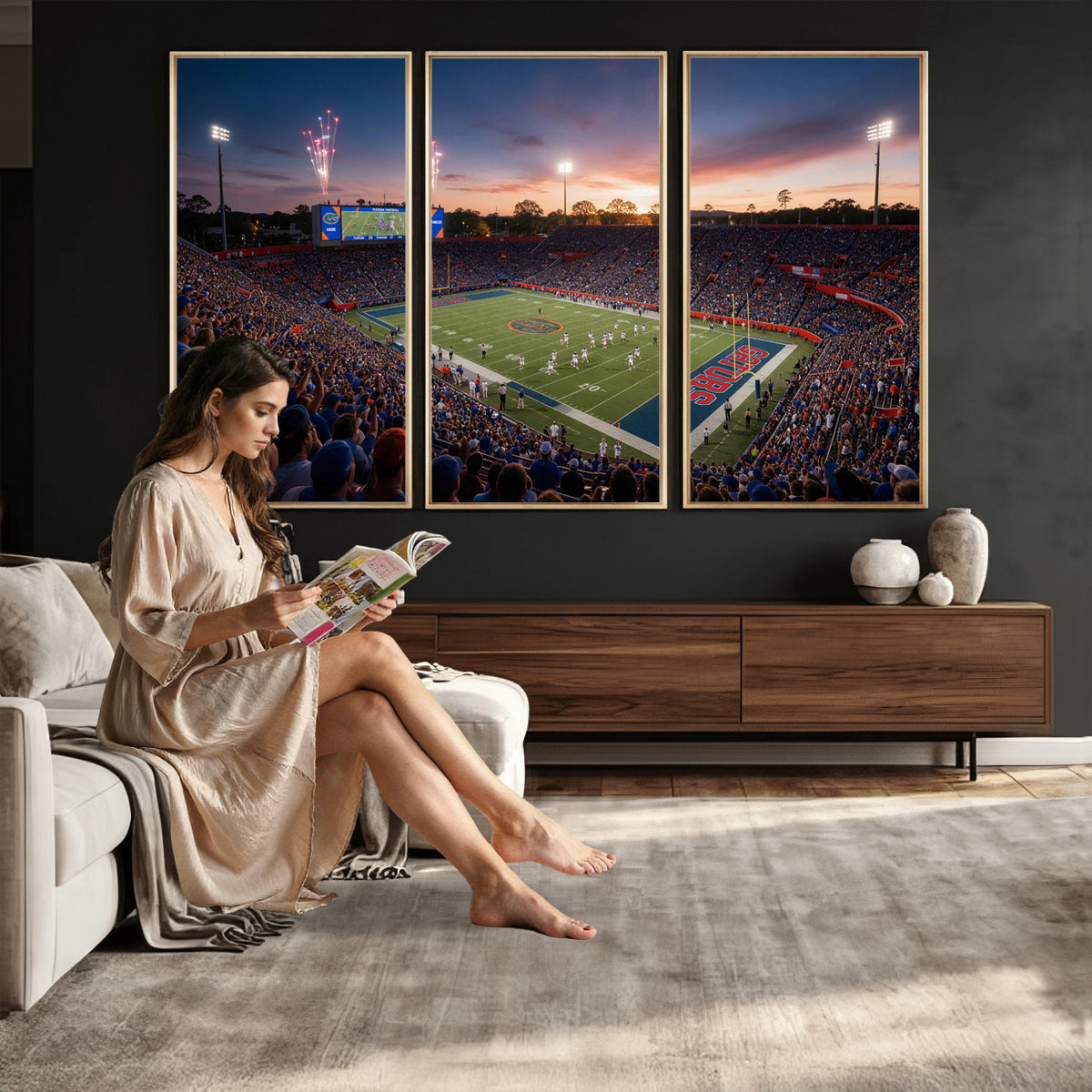 76151234-MGV-CV-36X24 - Stadium Wall Art Canvas Print