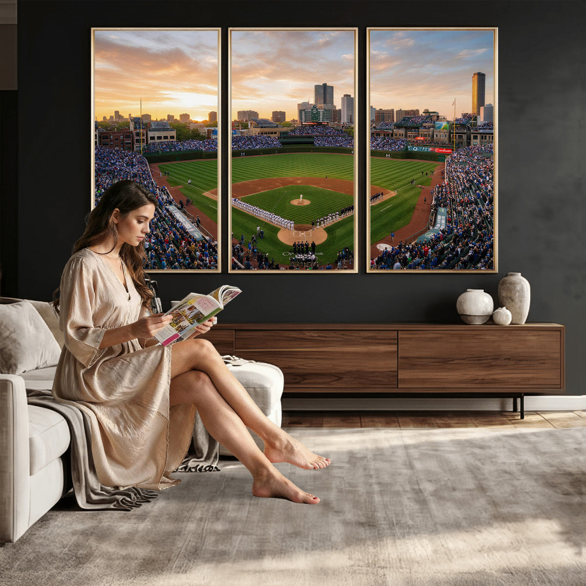 76885212-MGV-CV-36X24 - Stadium Wall Art Canvas Print
