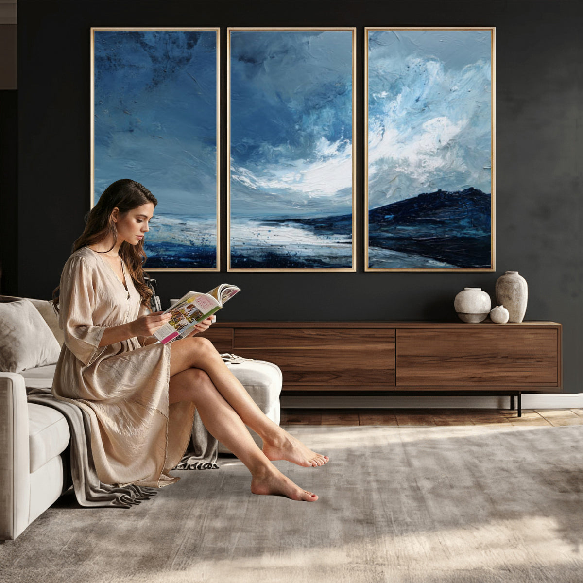 66685630-MGV-CV-36X24 - Extra Large Abstract Wall Art Canvas Print