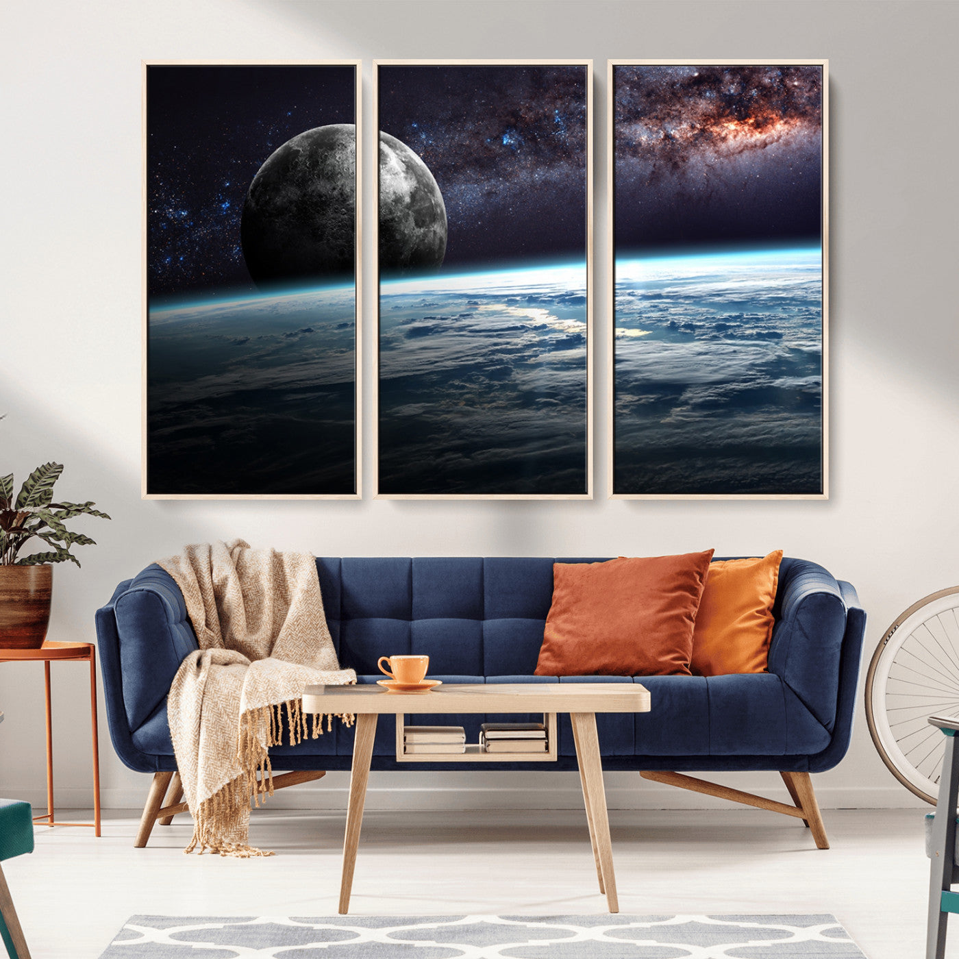 -Space and Planet Canvas Print