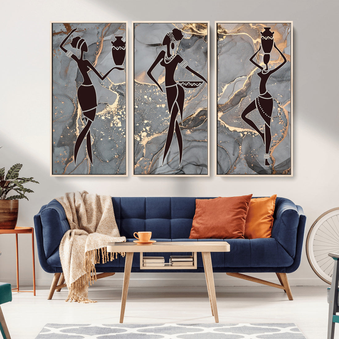 Abstract African Women's Art Canvas Print