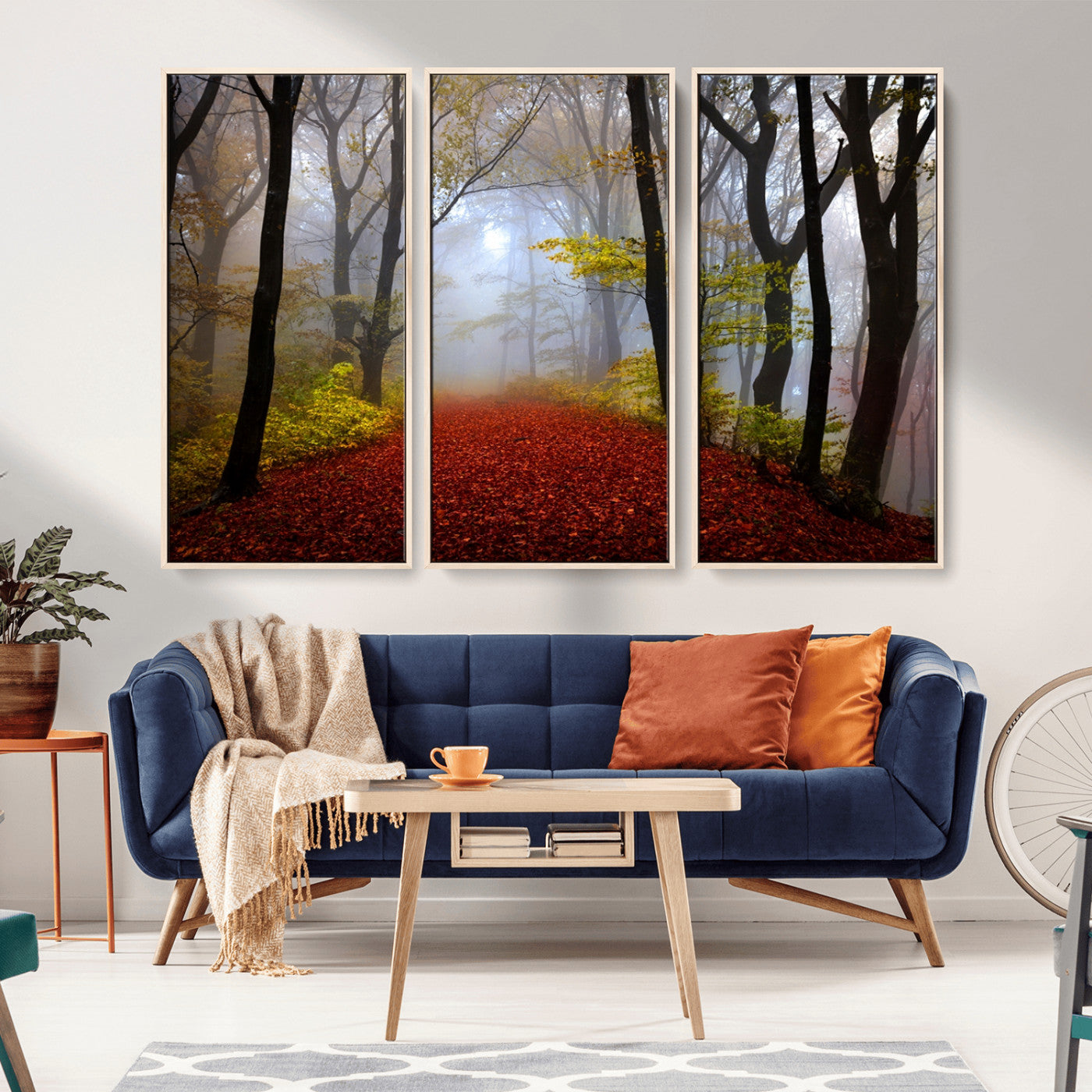 -Foggy Forest Wall Art Landscape Canvas Print
