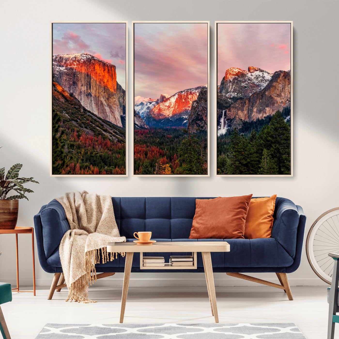 -Yosemite Half Dome Wall Art Canvas Print El Capitan