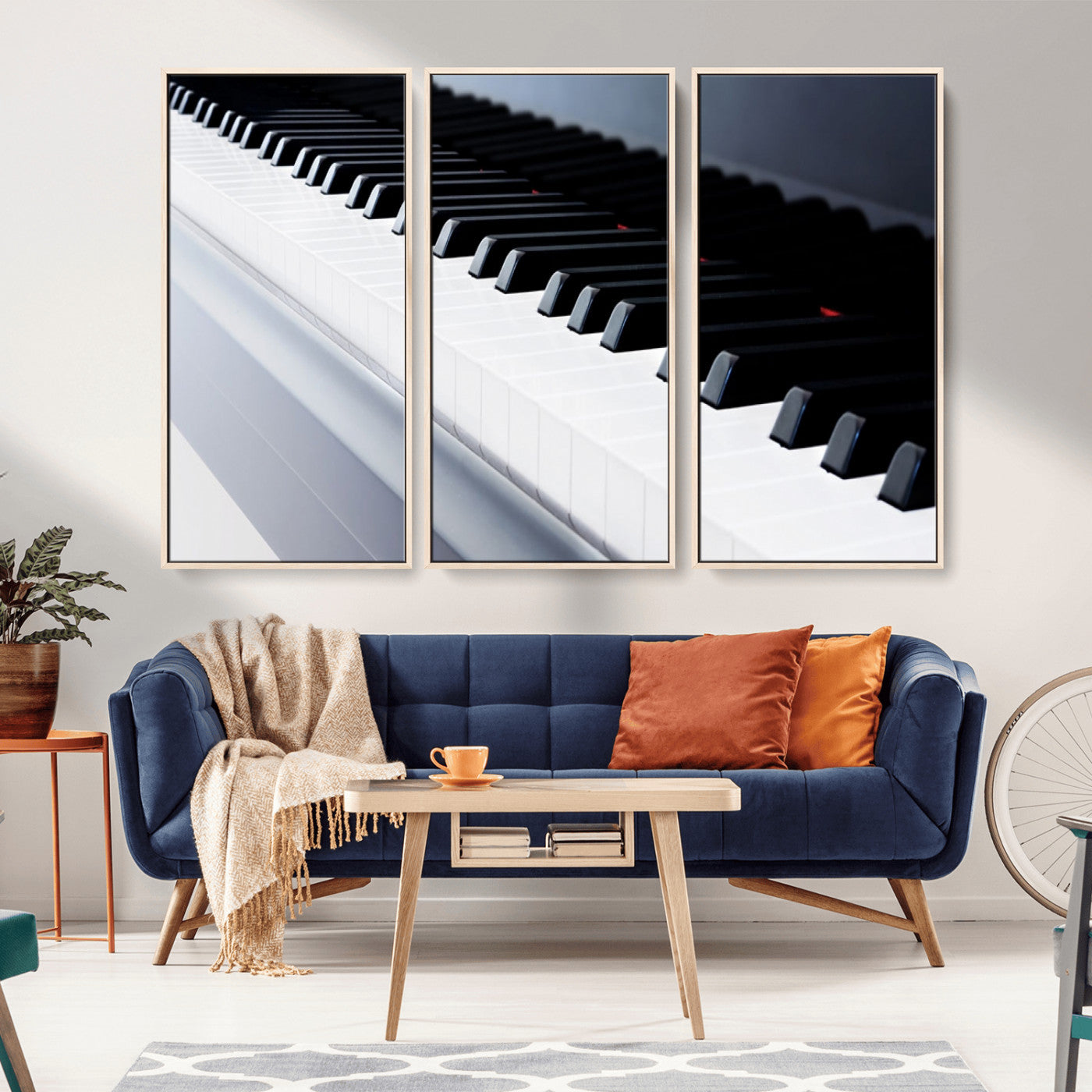 -Piano Artwork Canvas Wall Art Print