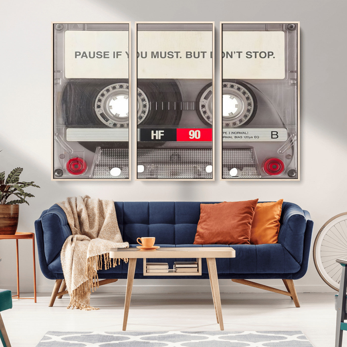 -Music Cassette Iconic Wall Art Canvas Print