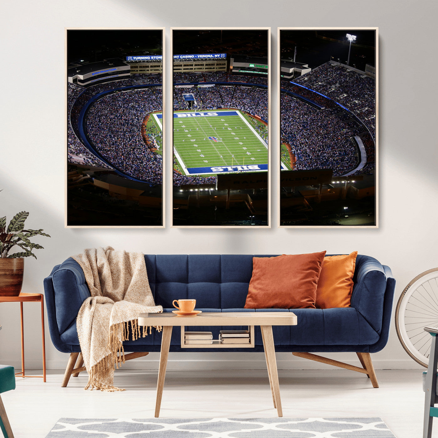 19030-MGV-CV-36X24-Buffalo Bills NFL Football Team Print - Highmark Stadium Wall Art Canvas Print