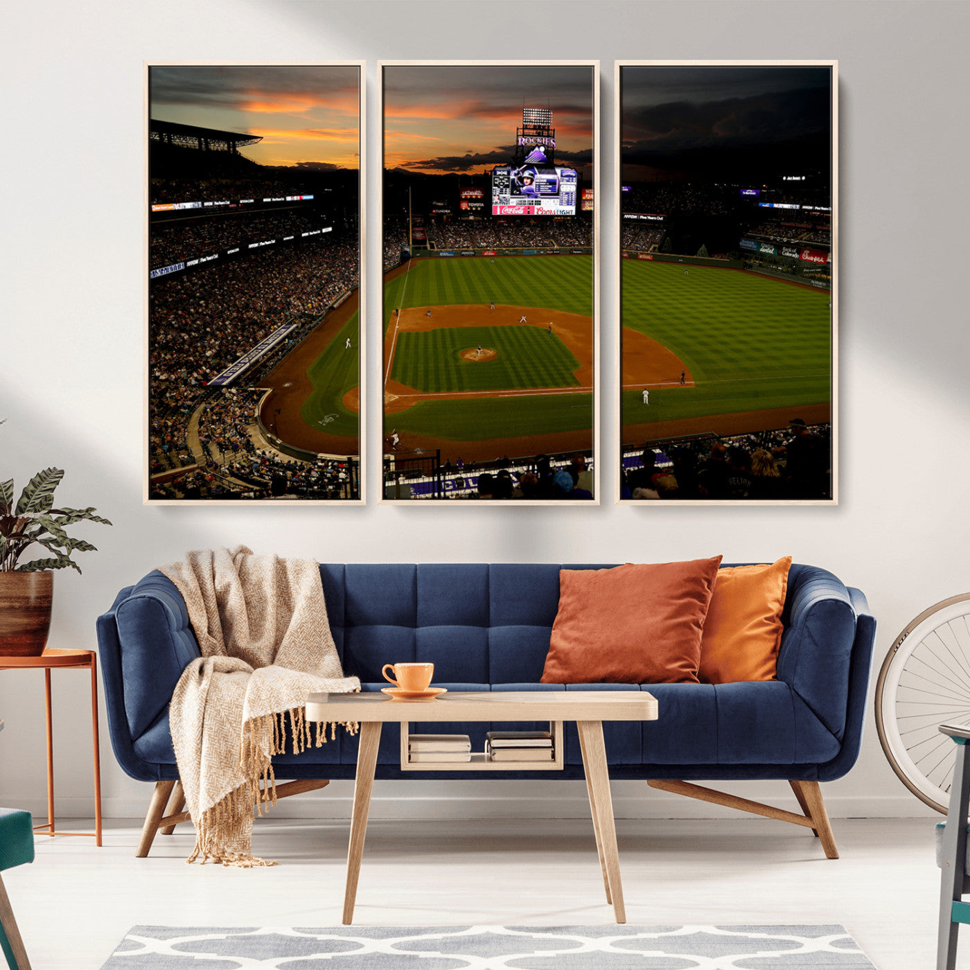 -Colorado Rockies Coors Field Wall Art Canvas Print - MLB Baseball Stadium