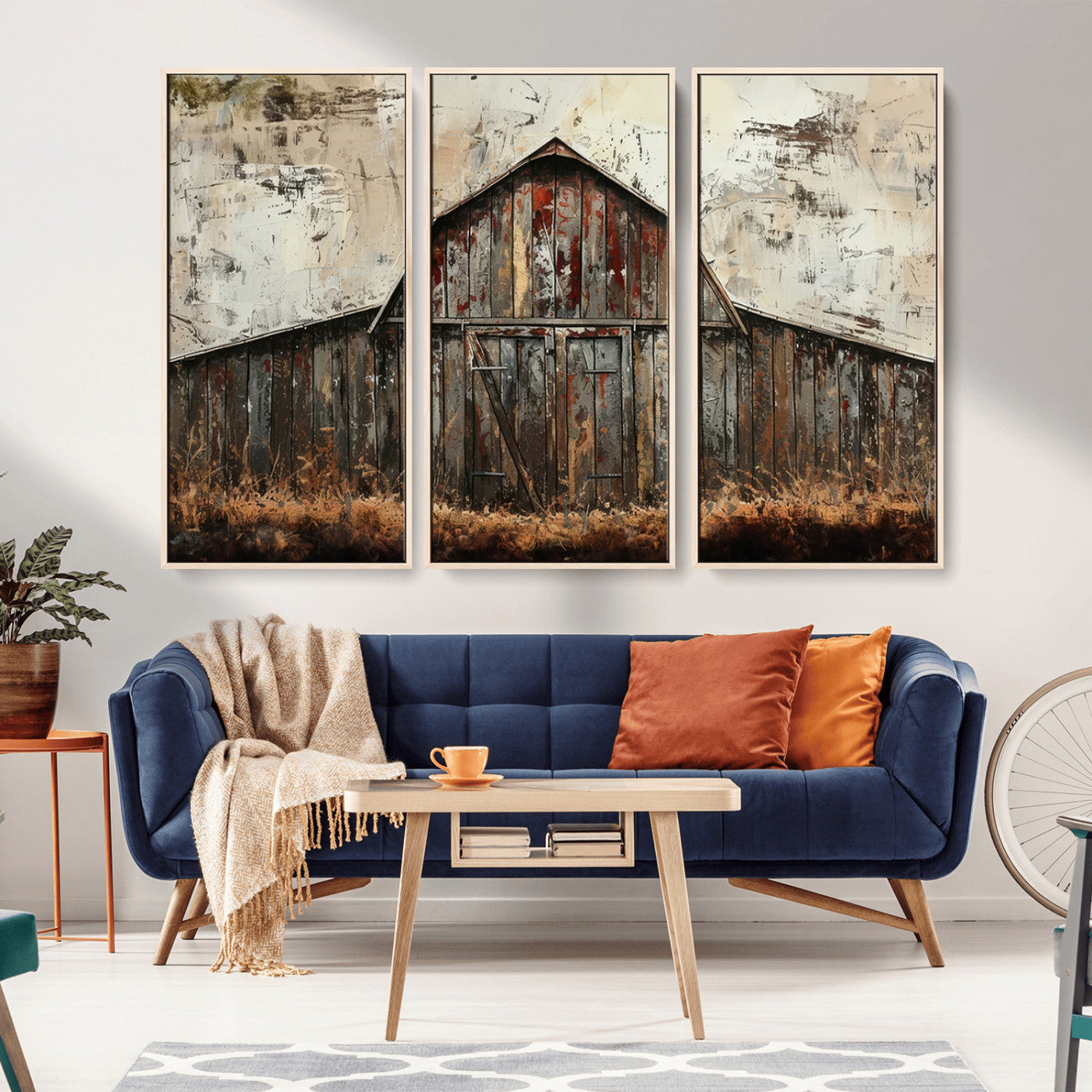 -Rustic Barn Wall Art | Farmhouse Wall Decor Canvas Print | Ready to Hang Barn Decor for Cabin or
