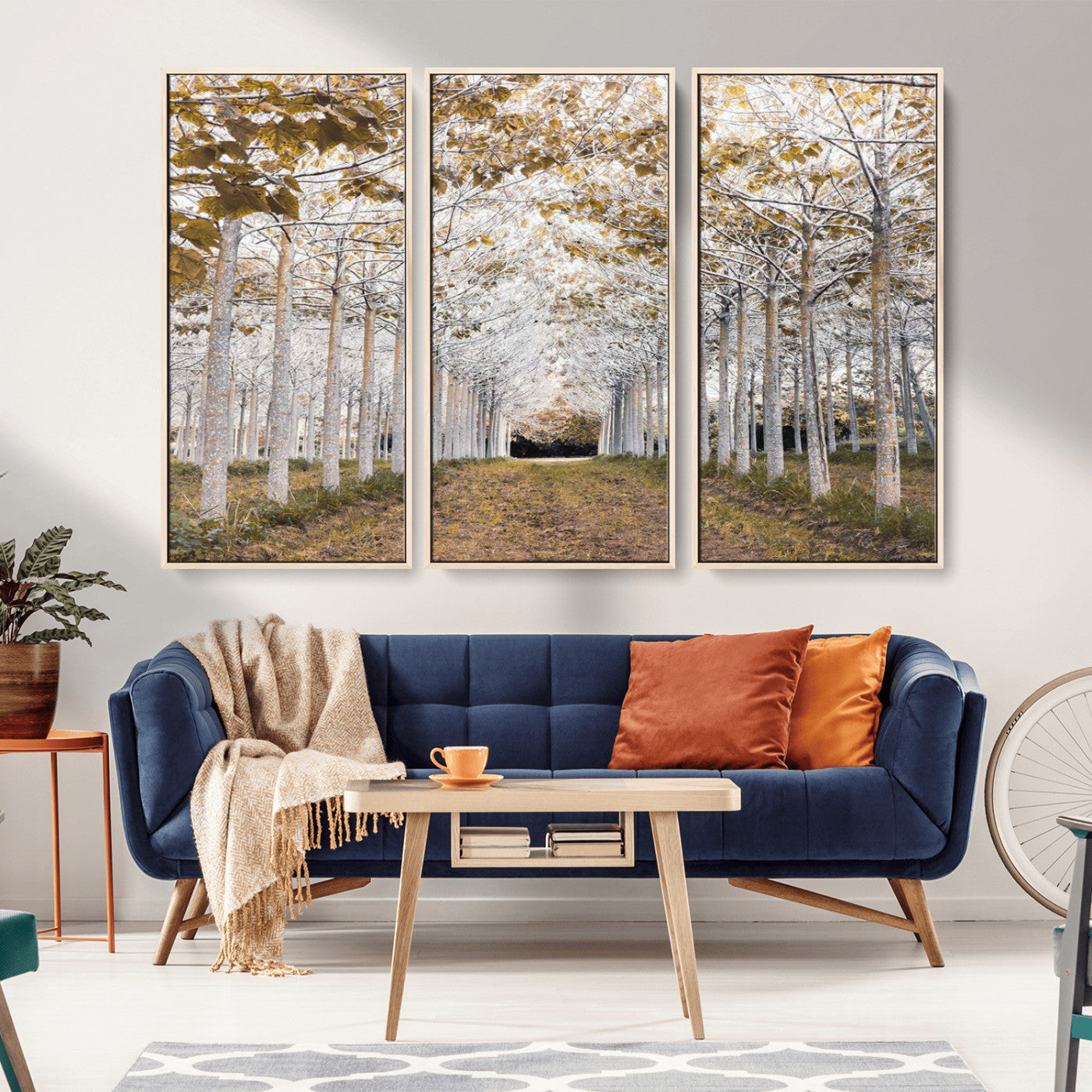 -Forest Grove Wall Art | Serene Pathway Canvas Print | Ready to Hang and Framed Nature Wall Decor for