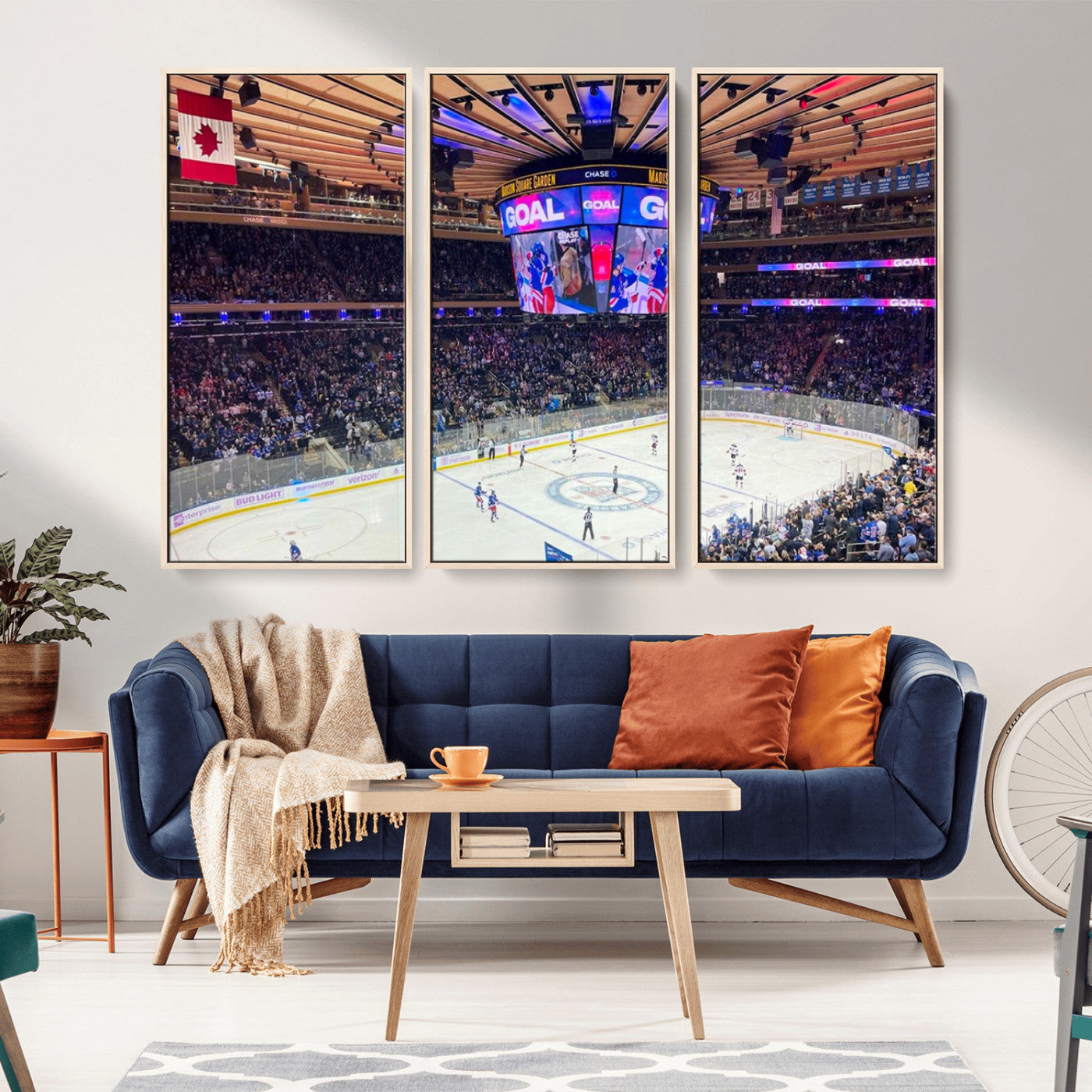 -Madison New York Rangers Hockey Stadium Wall Art Canvas Print