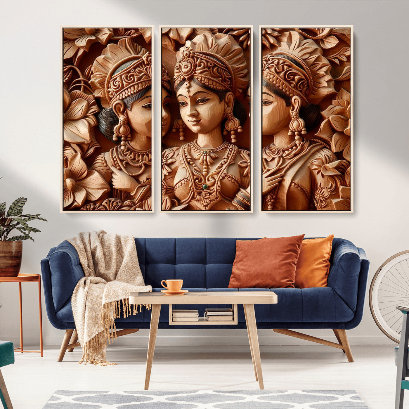 89522-MGV-CV-36X24-Indian Woman Statue Wall Art Canvas Print