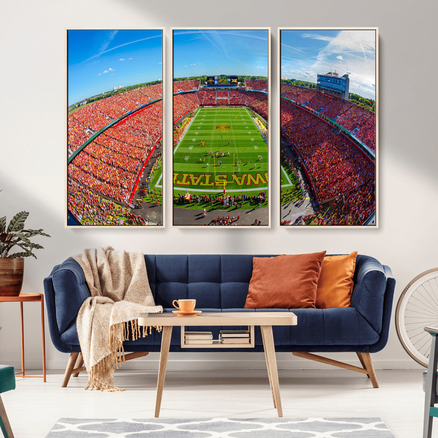 -Iowa State University Cyclones Football Team Print - Ames Jack Trice Stadium Art Canvas Print