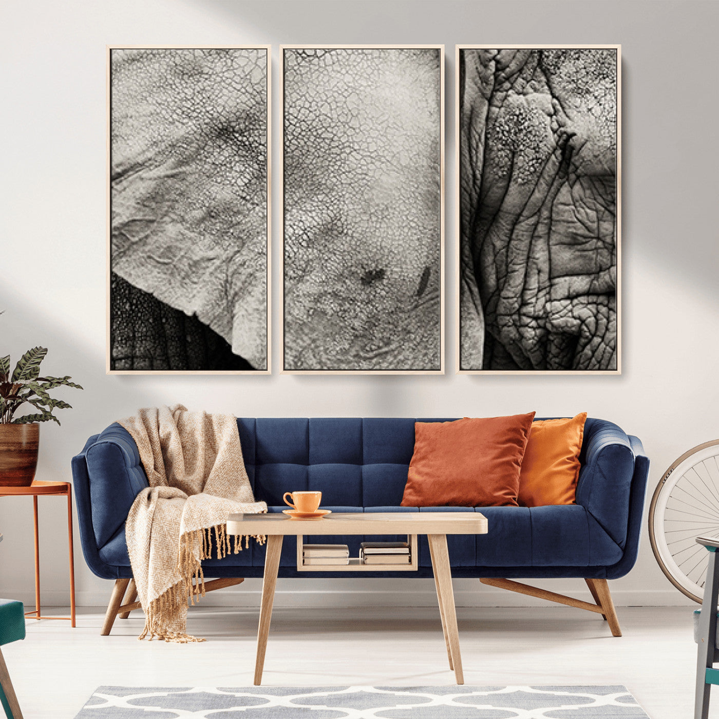 -Elephant Wall Art Canvas Print