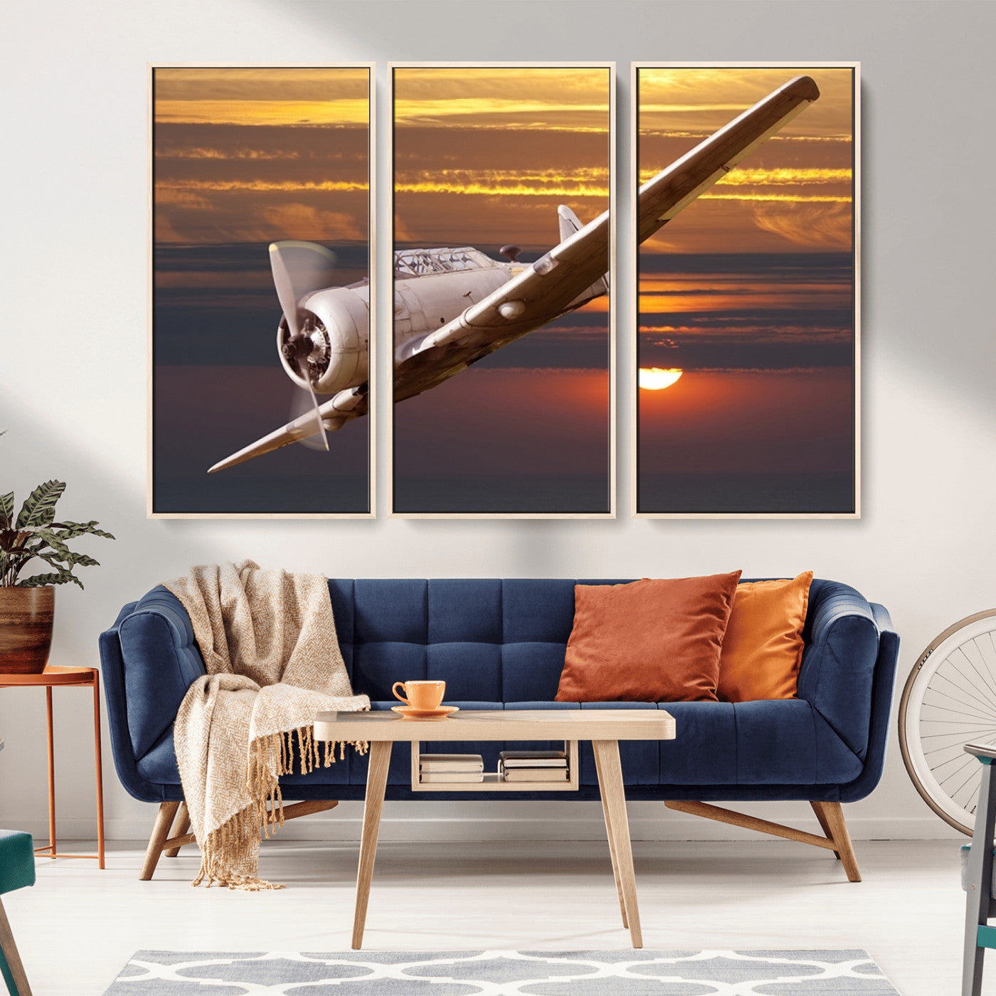 -Old War Plane Wall Art Canvas Print