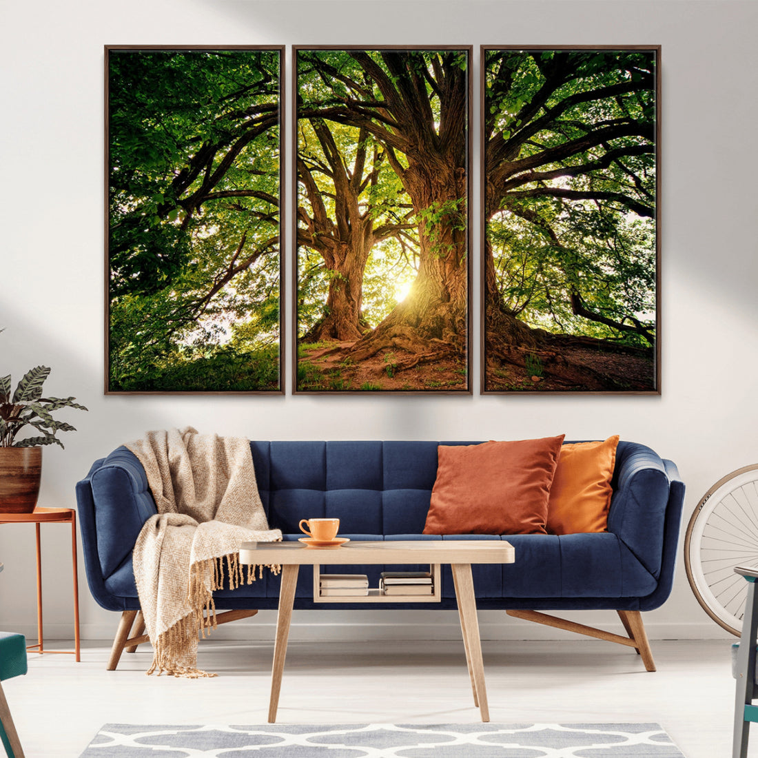 Majestic Ancient Tree Wall Art, Nature Canvas Print, Woodland Tree of Life Artwork