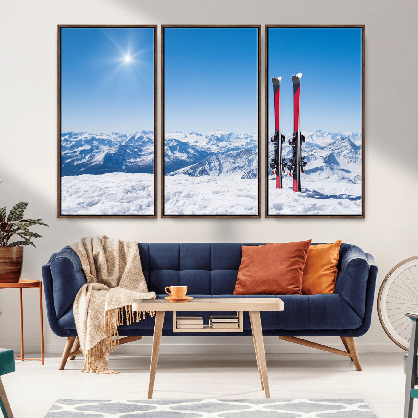 -Ski Season Snow Wall Art Canvas Print