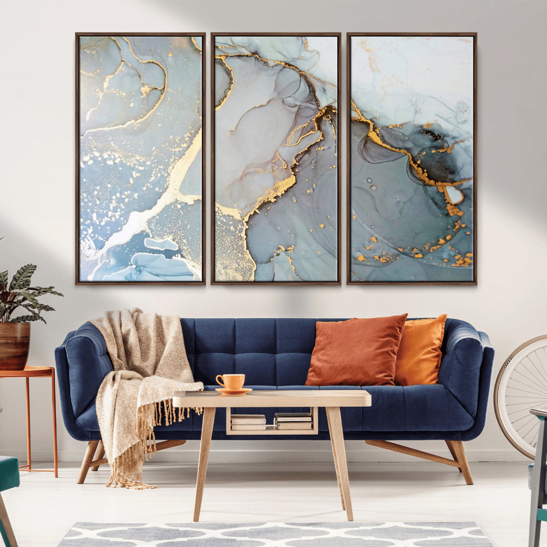 Large Abstract Marble Wall Art Canvas Print for Living Room
