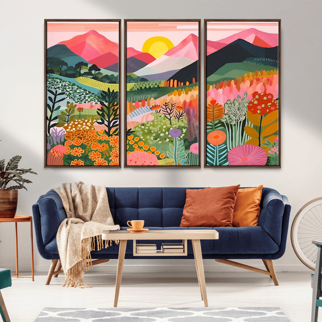 Yayoi Kusama 1986 Wall Art Print | Yayoi Kusama Wabi Sabi Japanese Abstract Landscape Canvas