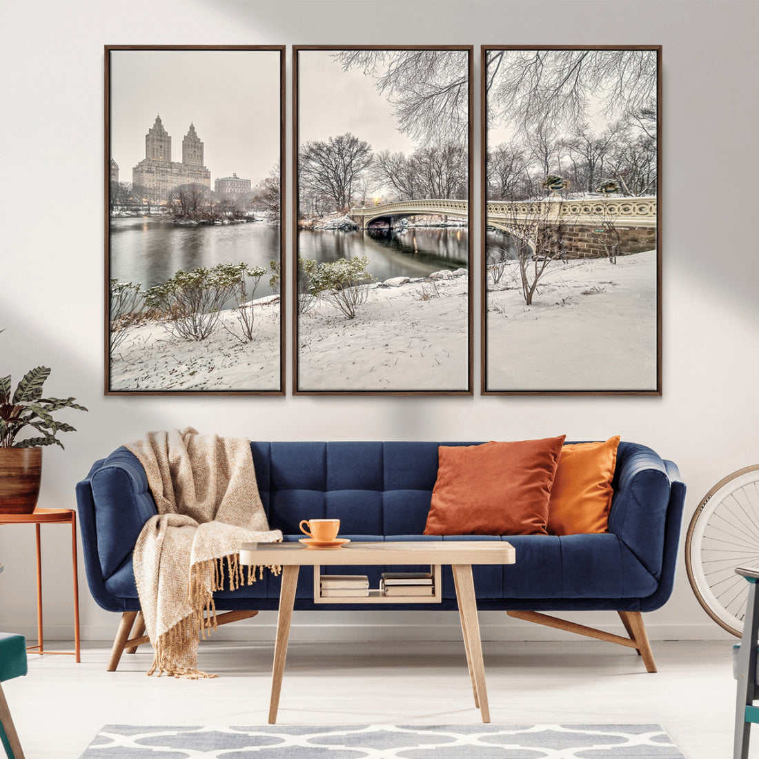 The Bow Bridge in Central Park Canvas Print, The Bow Bridge Canvas Wall Art