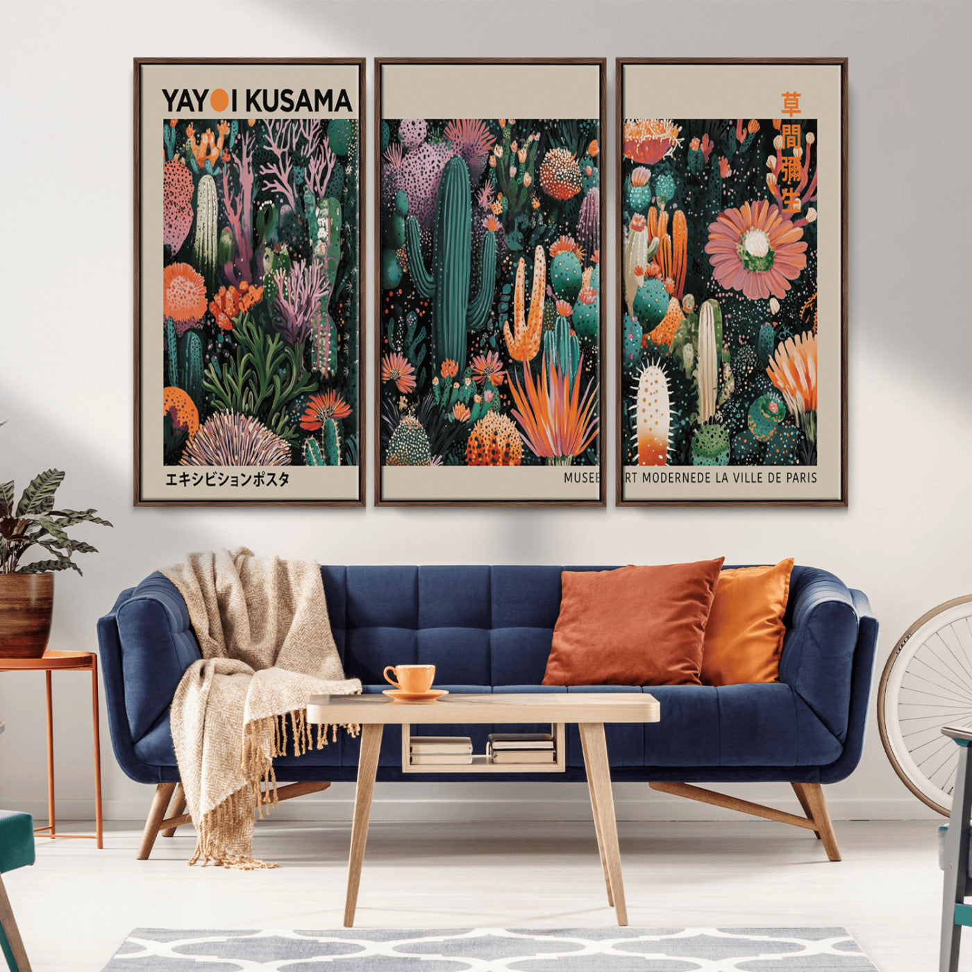 20505520-MGV-CV-36X24-Yayoi Kusama Art Print Canvas – Abstract Mount Fuji Japanese Wall Art Contemporary Modern Artwork for Home, Office