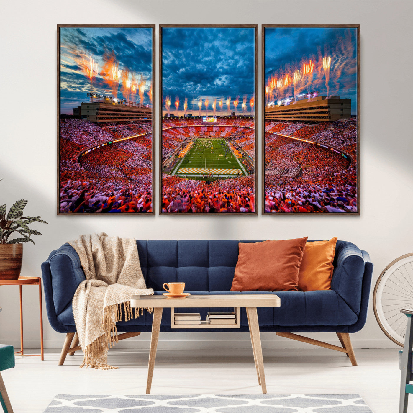 94266219-MGV-CV-36X24-Tennessee Neyland Stadium Wall Art, Sports Arena Canvas Print, Panoramic Stadium Artwork for Home, Office