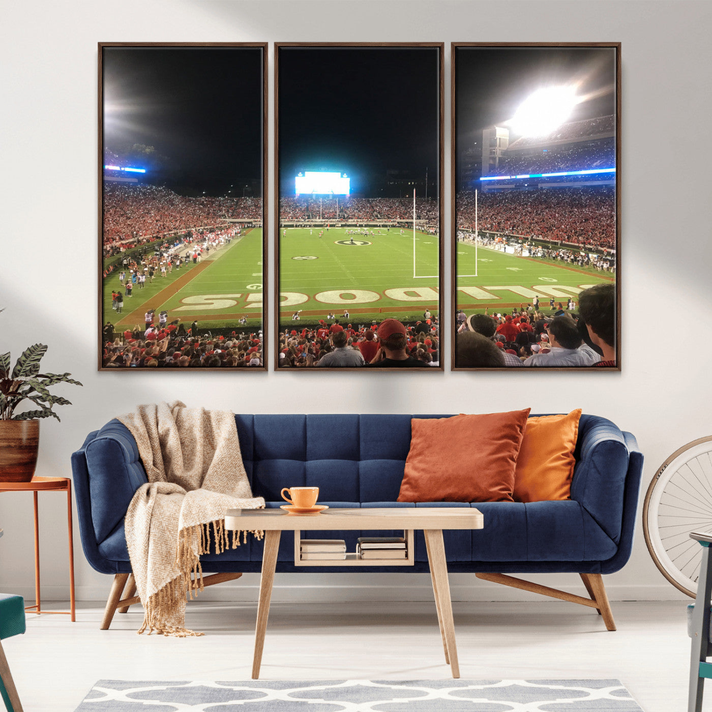 16230786-MGV-CV-36X24-Dooley Stadium Wall Art, Sports Arena Panoramic Canvas Print, Modern Stadium Landscape Artwork for Home, Office