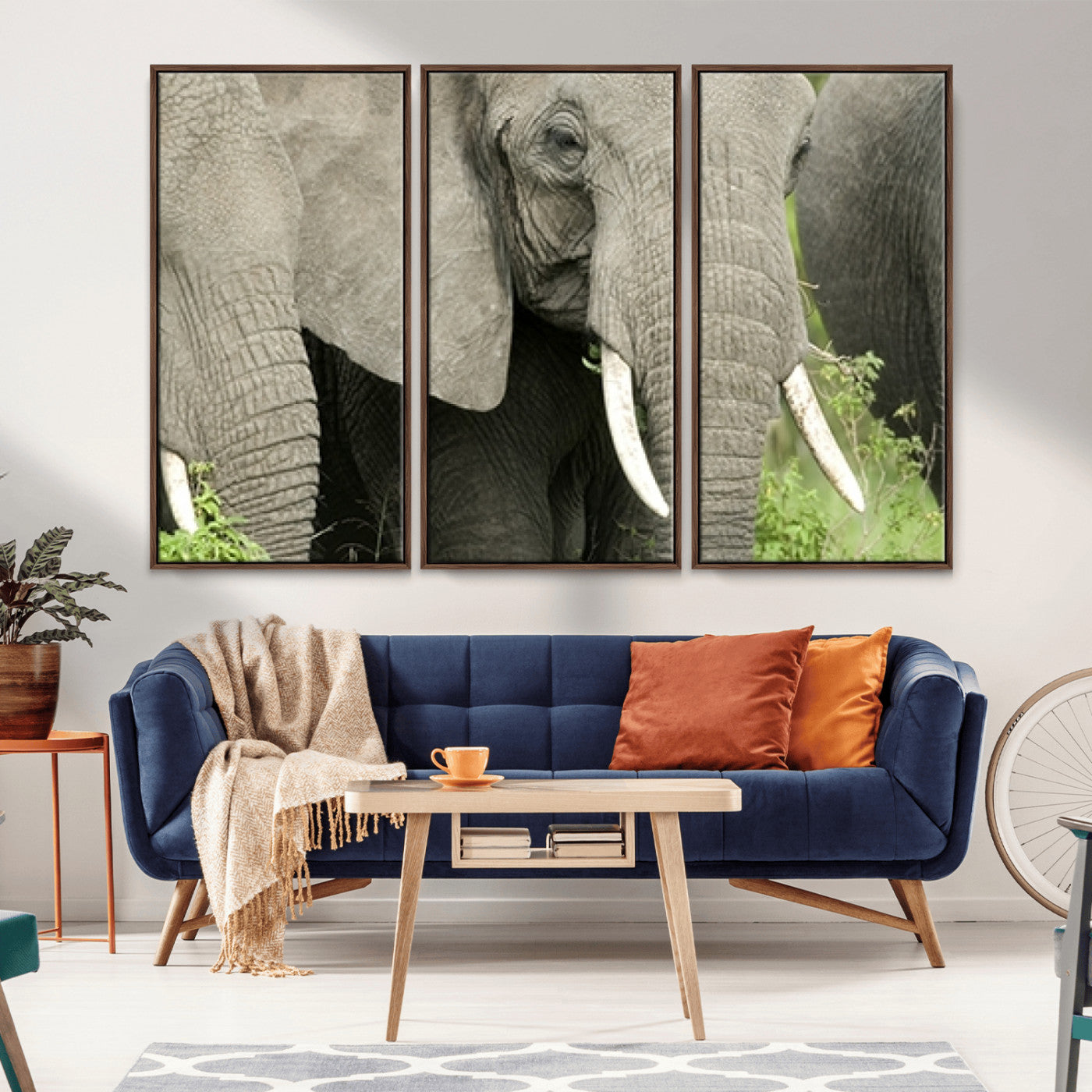 -Wild Elephant Wall Art Canvas Print