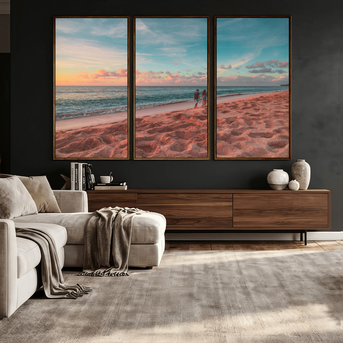 Pastel Beach Wall Art Canvas Print | Soft Coastal Photography
