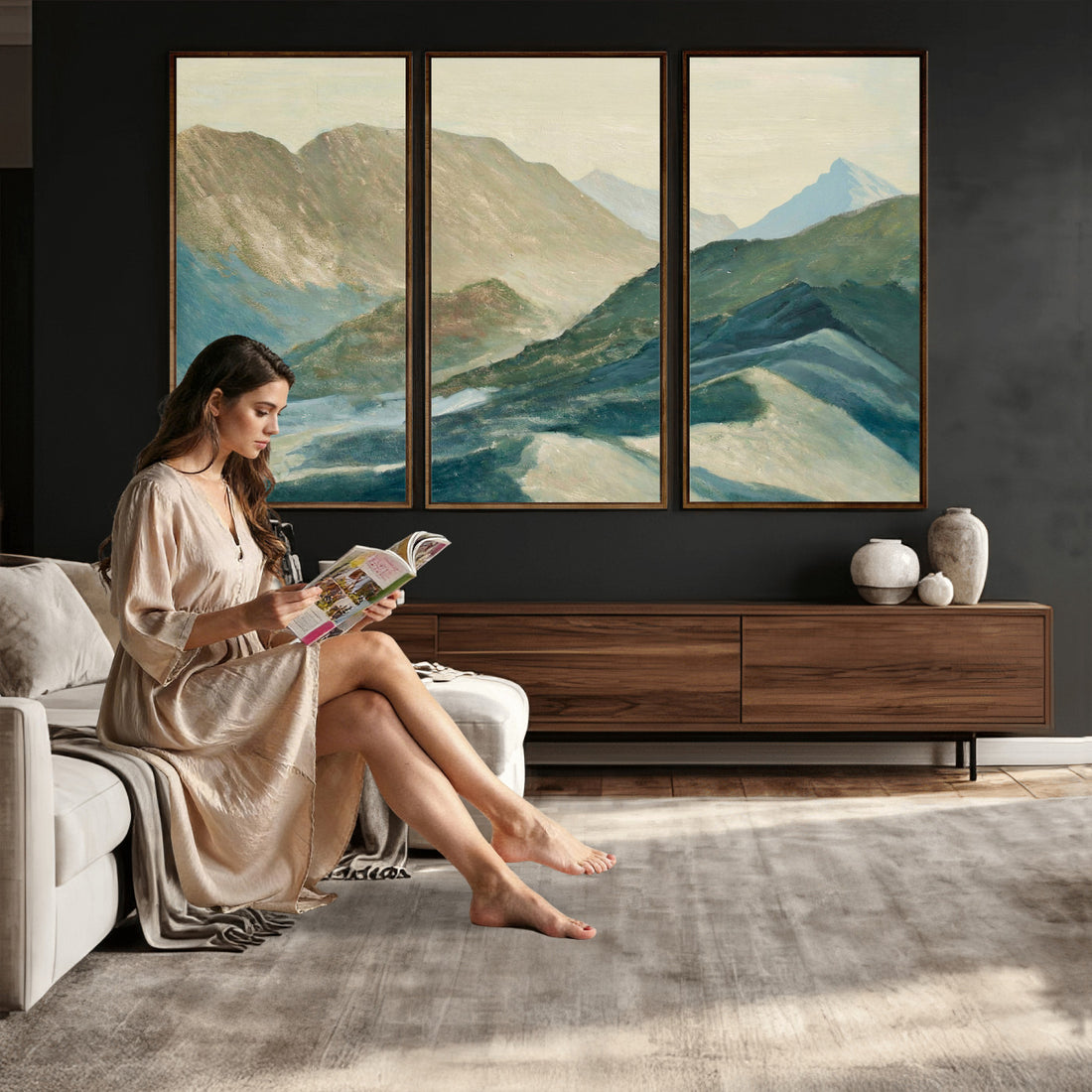 Shemelina Mountain Landscape, Mountains at Dawn Wall Art