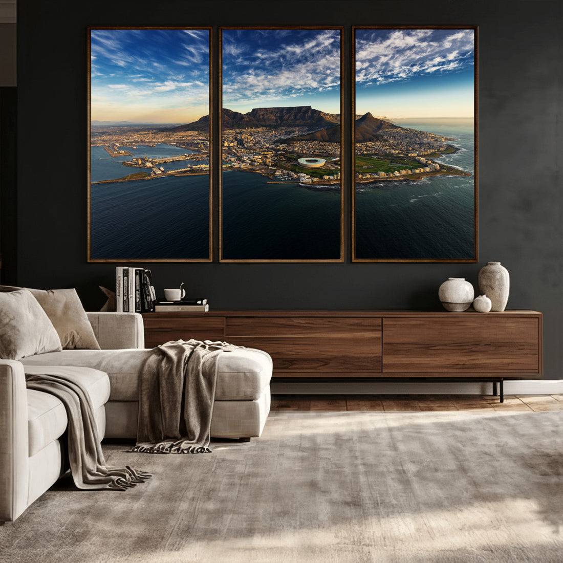Cape Town Skyline Wall Art Canvas Print | Table Mountain