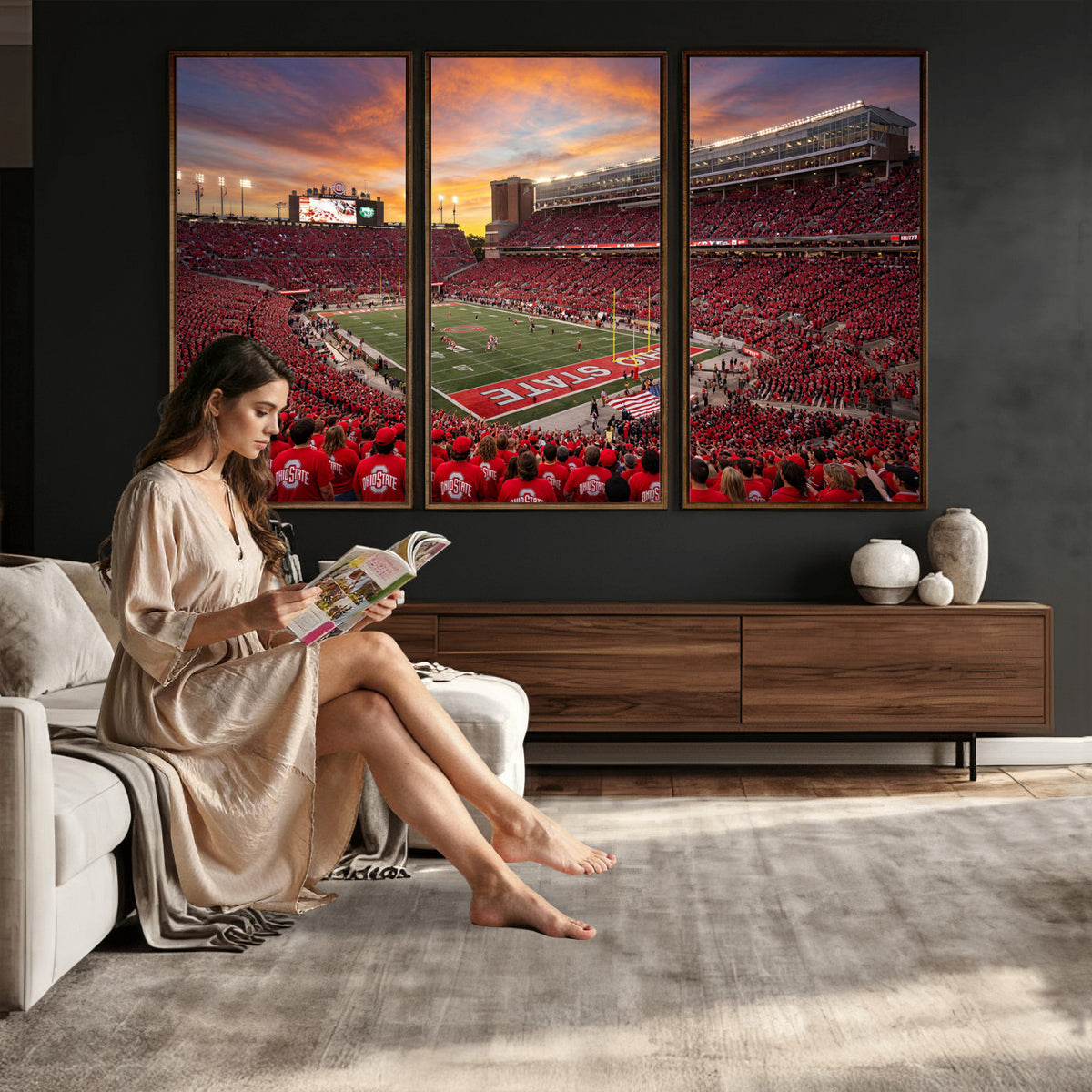 73119077-MGV-CV-36X24 - Stadium Wall Art Canvas Print
