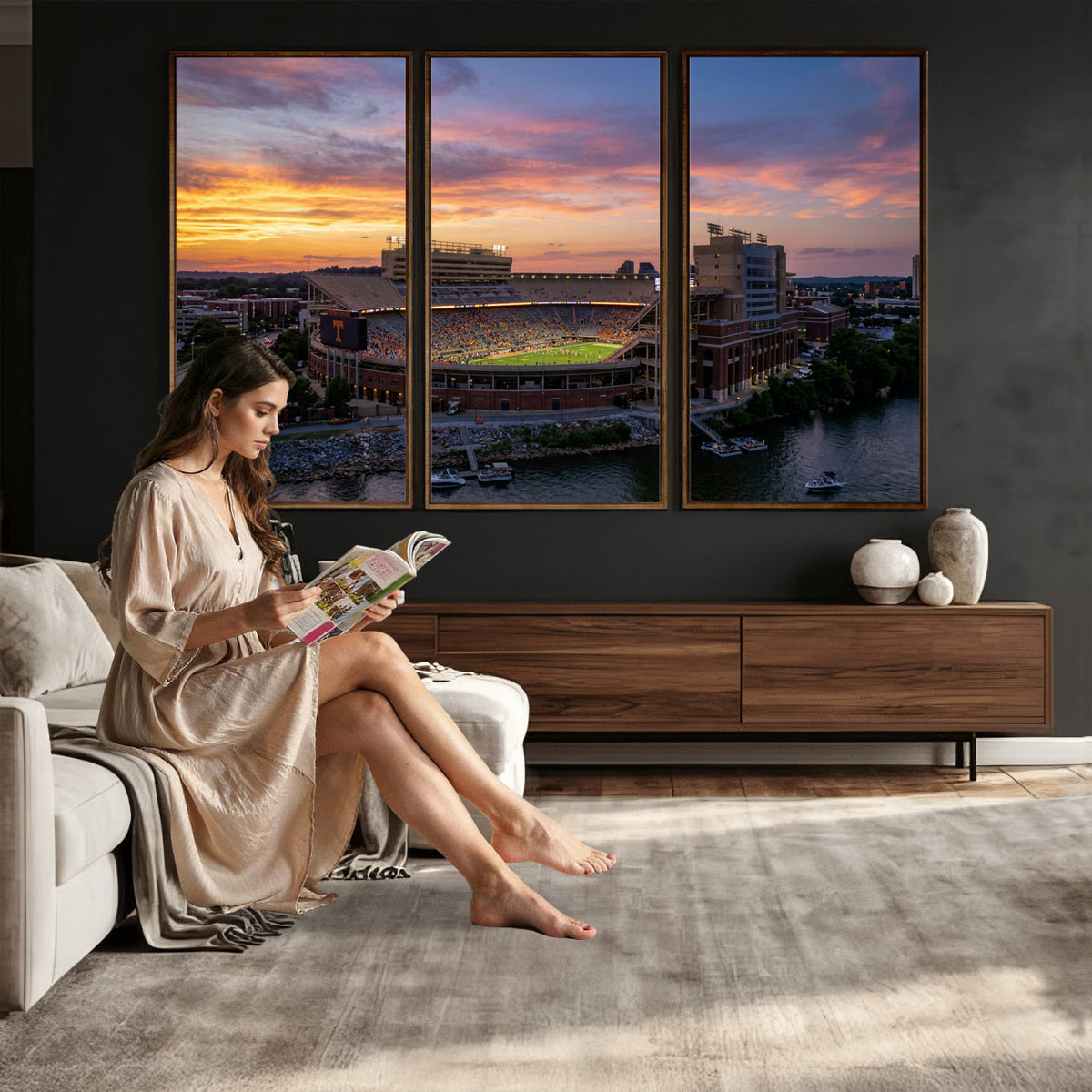 61093642-MGV-CV-36X24 - Stadium Wall Art Canvas Print