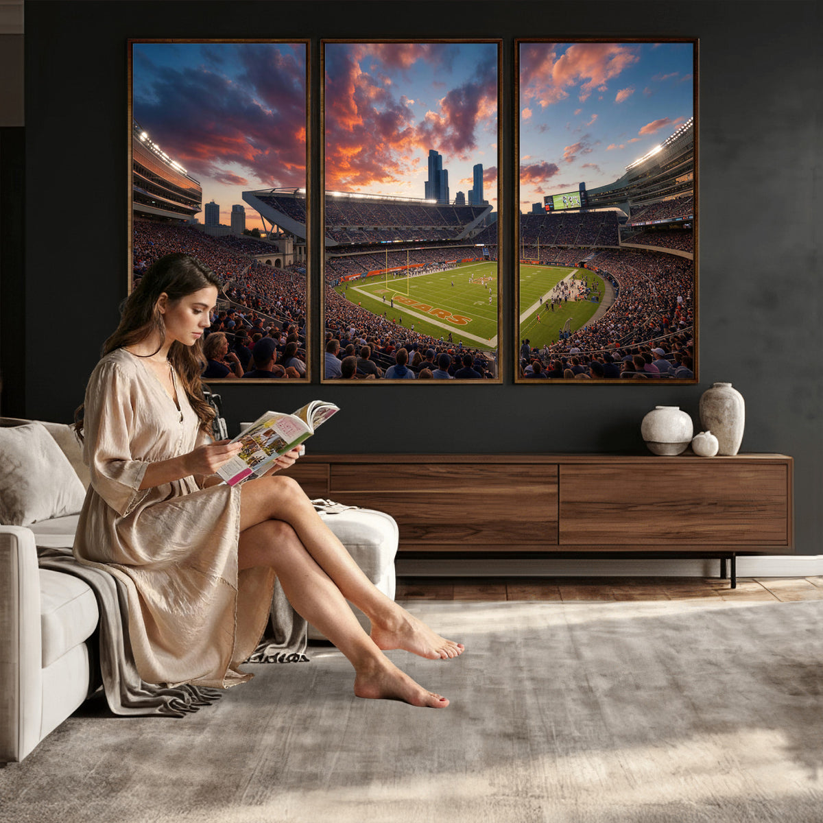 21104528-MGV-CV-36X24 - Stadium Wall Art Canvas Print