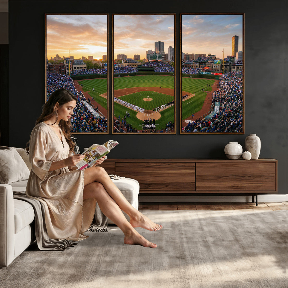 76885212-MGV-CV-36X24 - Stadium Wall Art Canvas Print