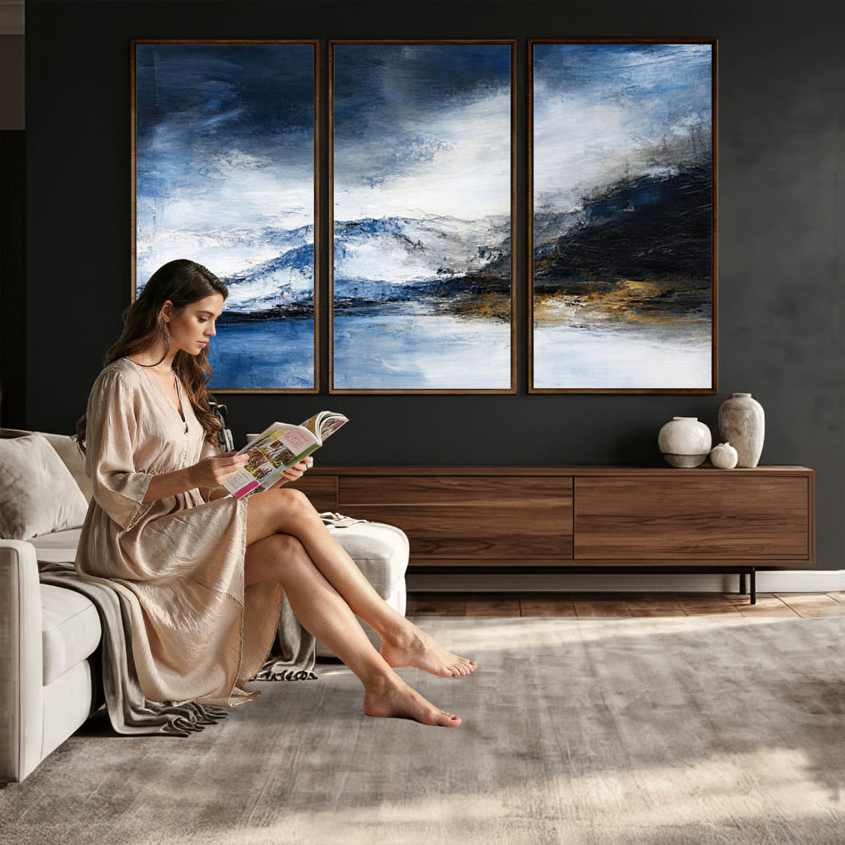 48142030-MGV-CV-36X24 - Extra Large Abstract Wall Art Canvas Print