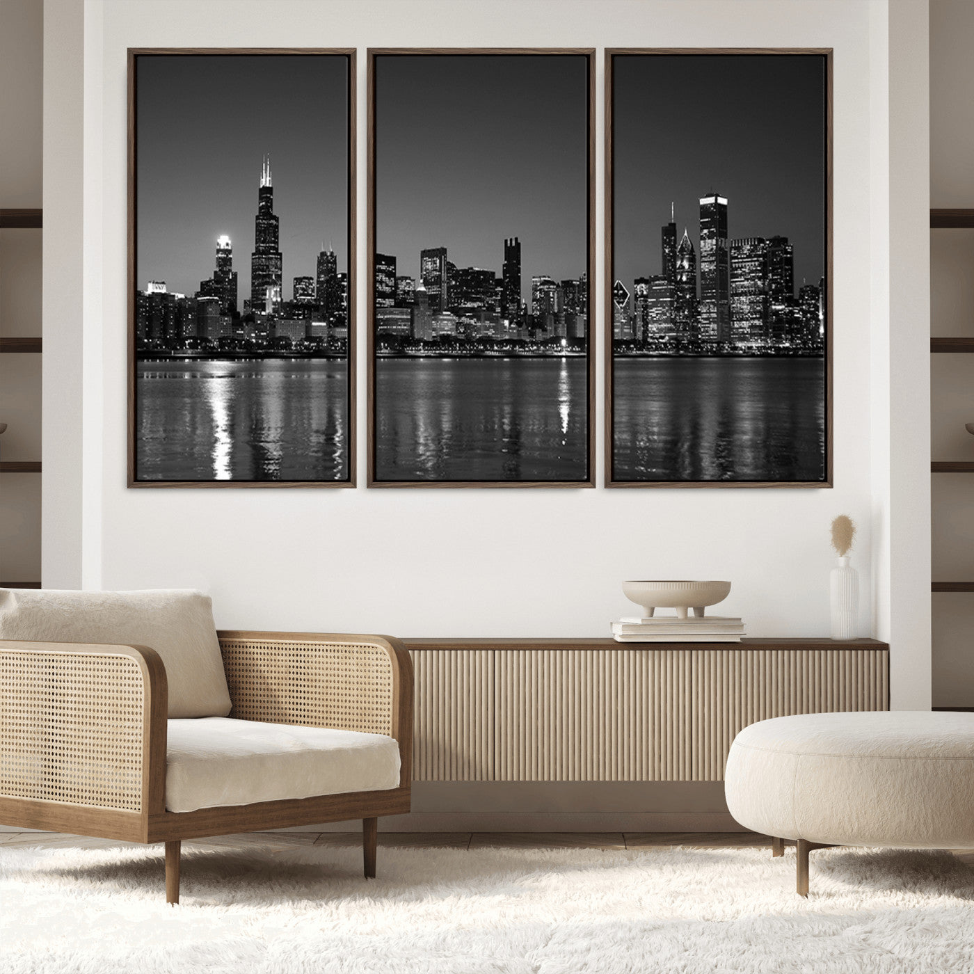 67435-MGV-FC-60X40-3P_Walnut-Chicago Wall Art Canvas Print