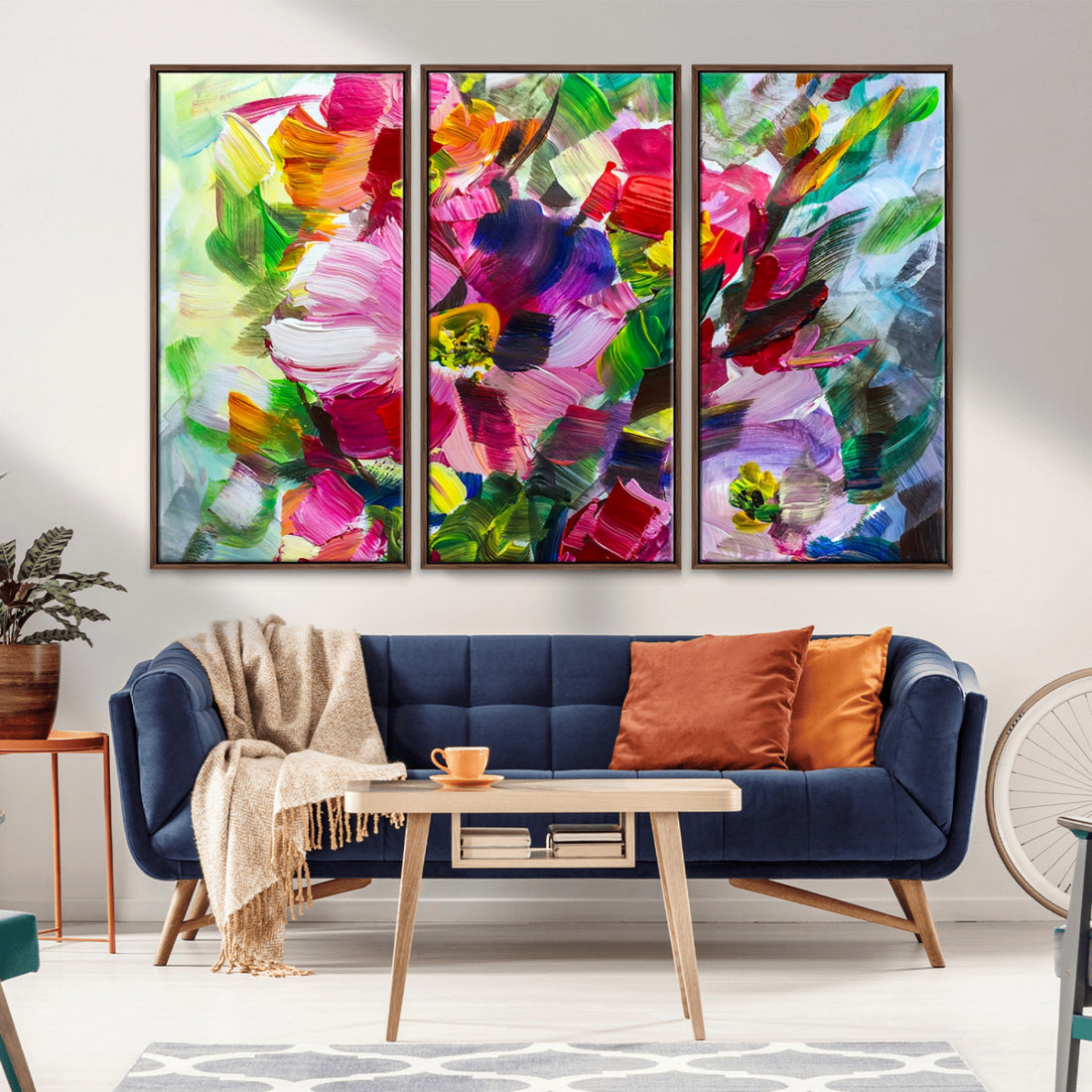 Oil Flower Abstract Canvas Print