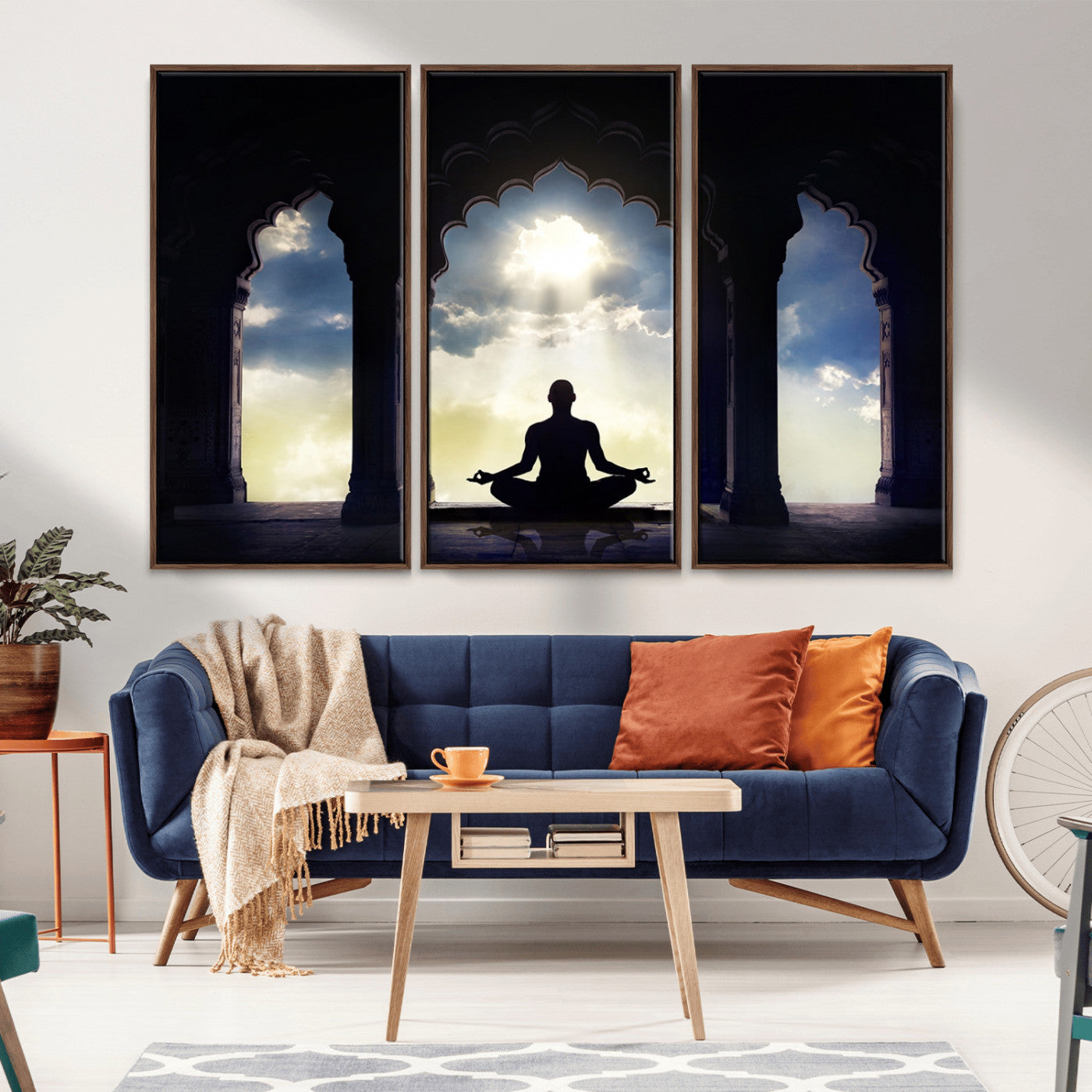 -Women and Yoga Wall Art Canvas Print