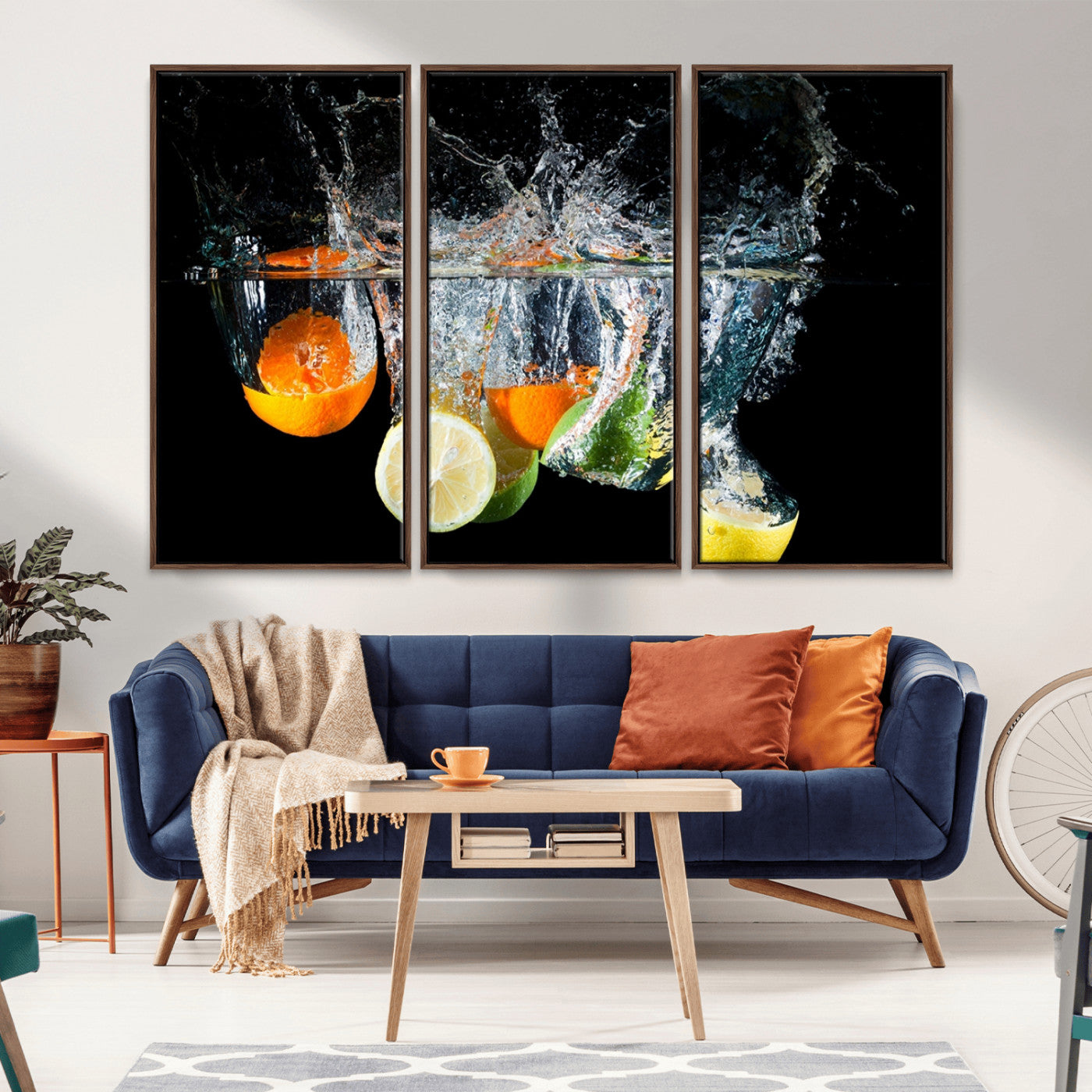 -Kitchen Wall Art, Kitchen Fruits Art Canvas Print