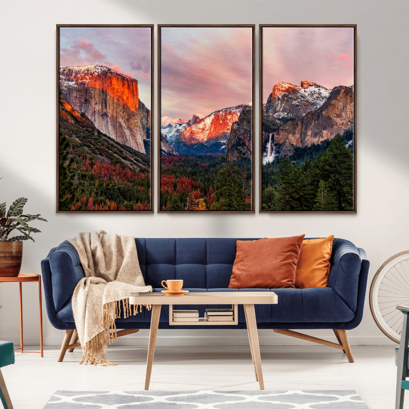 -Yosemite Half Dome Wall Art Canvas Print El Capitan