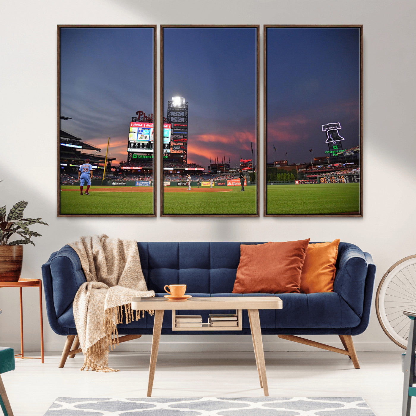 22594-MGV-CV-36X24-Philadelphia Phillies Baseball Print - Philadelphia Citizens Bank Park Stadium Wall Art, Phillies