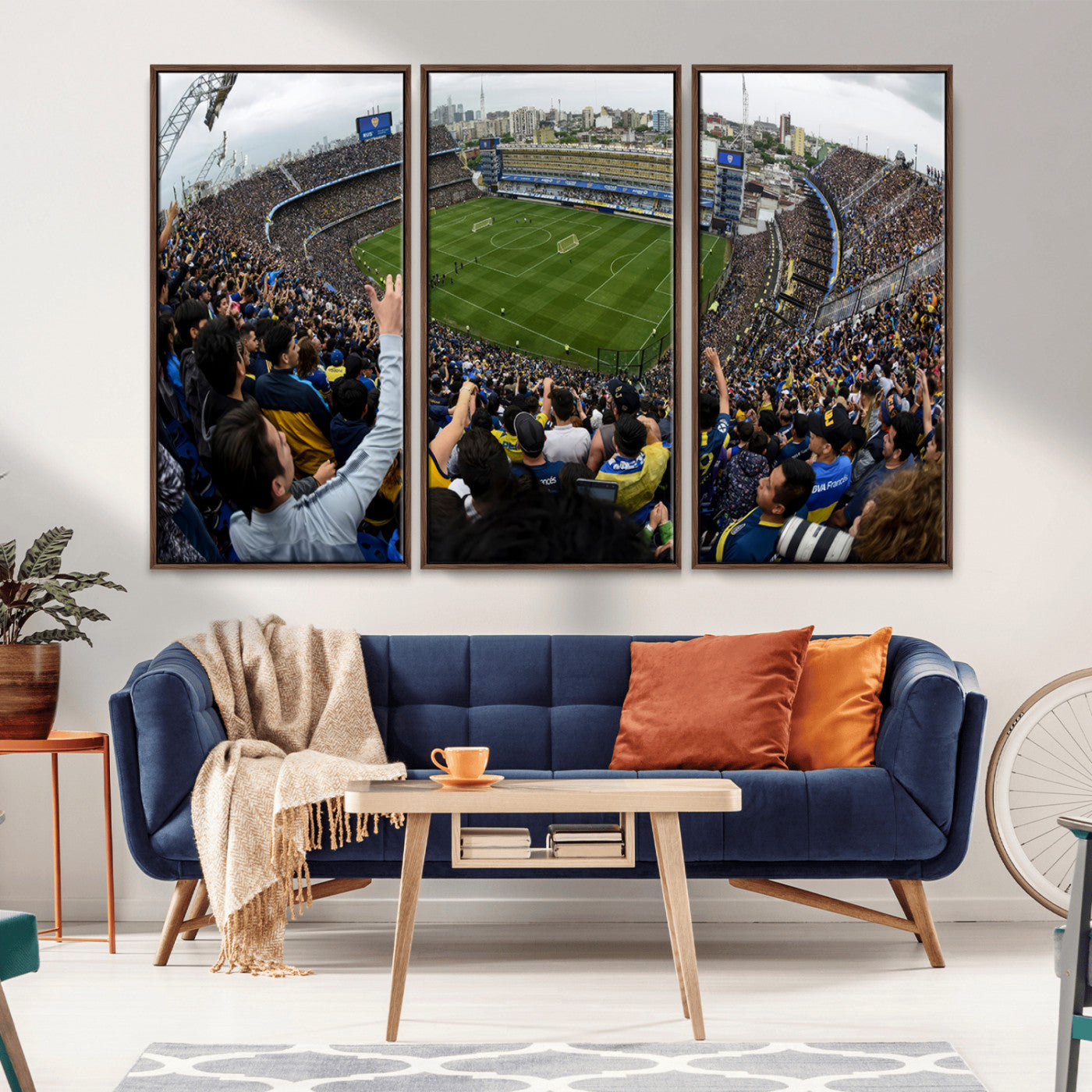 23173-MGV-CV-36X24-Boca Juniors Soccer Team Print - Buenos Aires Bombonera Stadium Wall Art Canvas Print