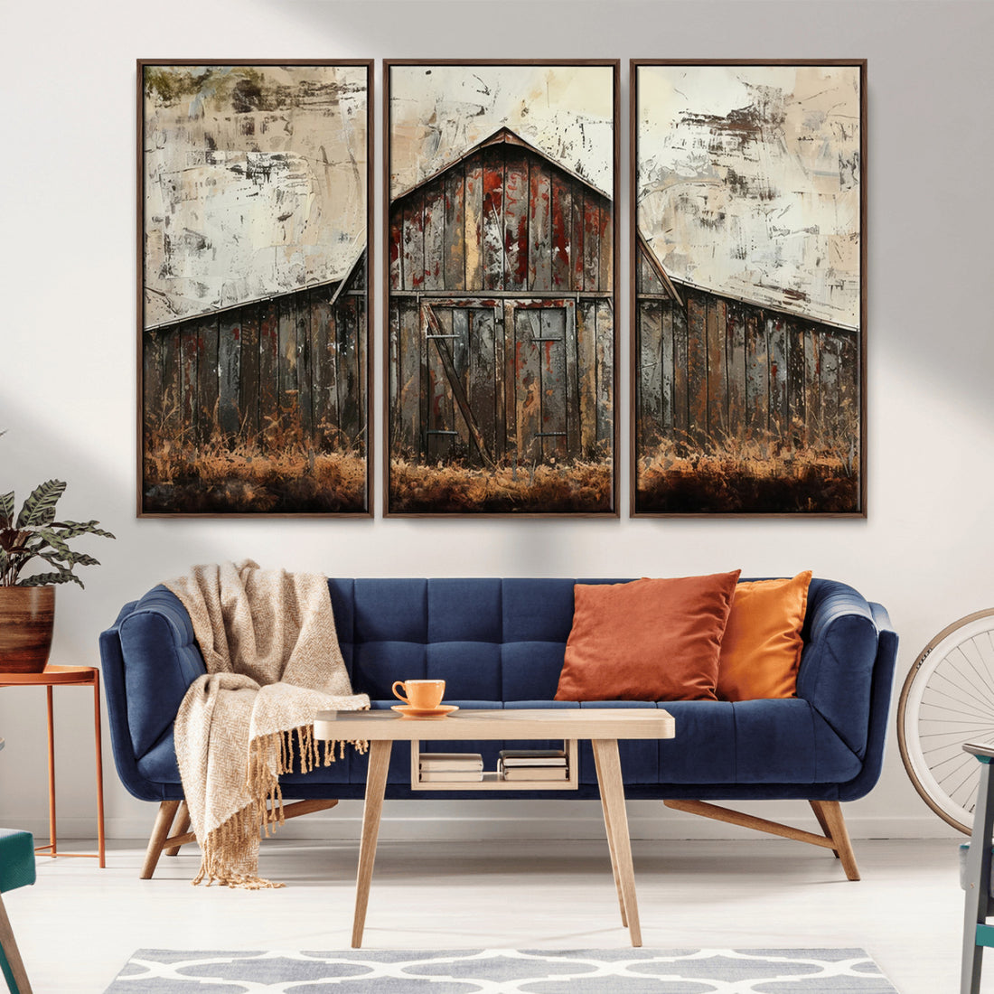 Rustic Barn Wall Art, Farmhouse Wall Decor Canvas Print