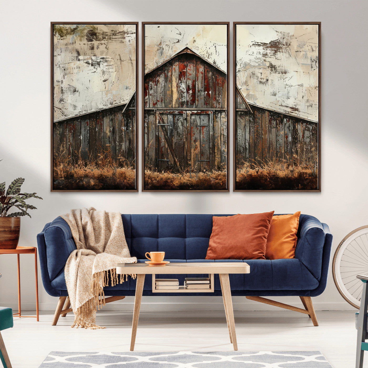 -Rustic Barn Wall Art | Farmhouse Wall Decor Canvas Print | Ready to Hang Barn Decor for Cabin or