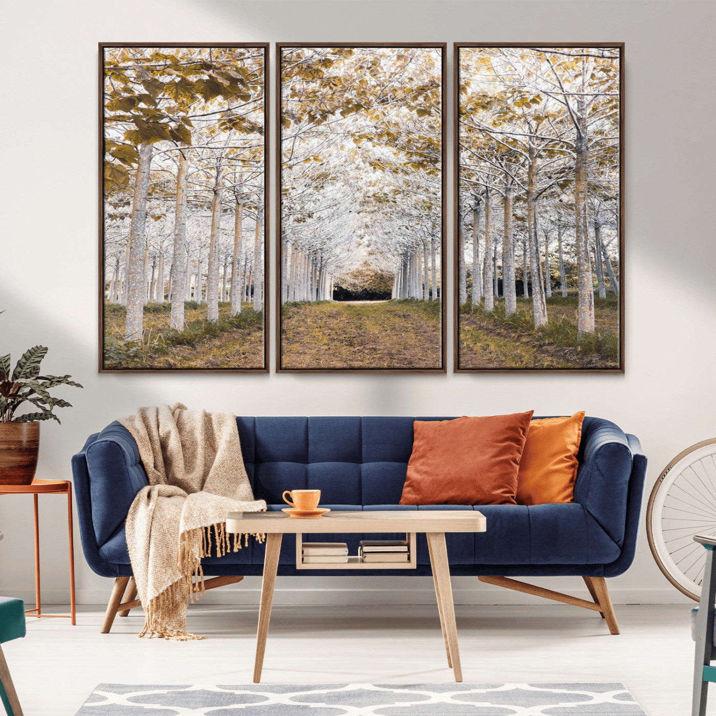 -Forest Grove Wall Art | Serene Pathway Canvas Print | Ready to Hang and Framed Nature Wall Decor for