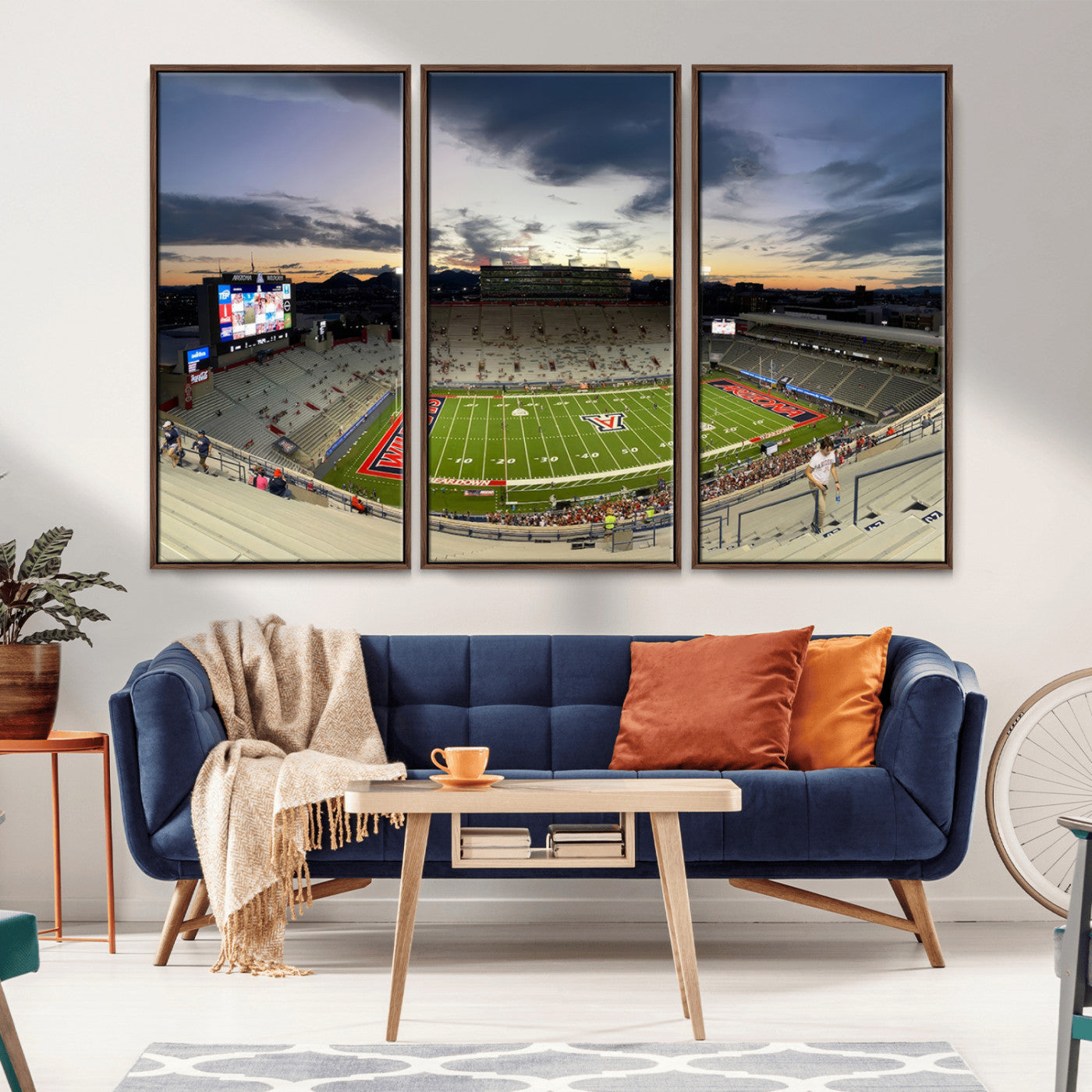 24339-MGV-CV-36X24-Arizona Wildcats Football Team Print - Tucson Arizona Stadium Wall Art Canvas Print