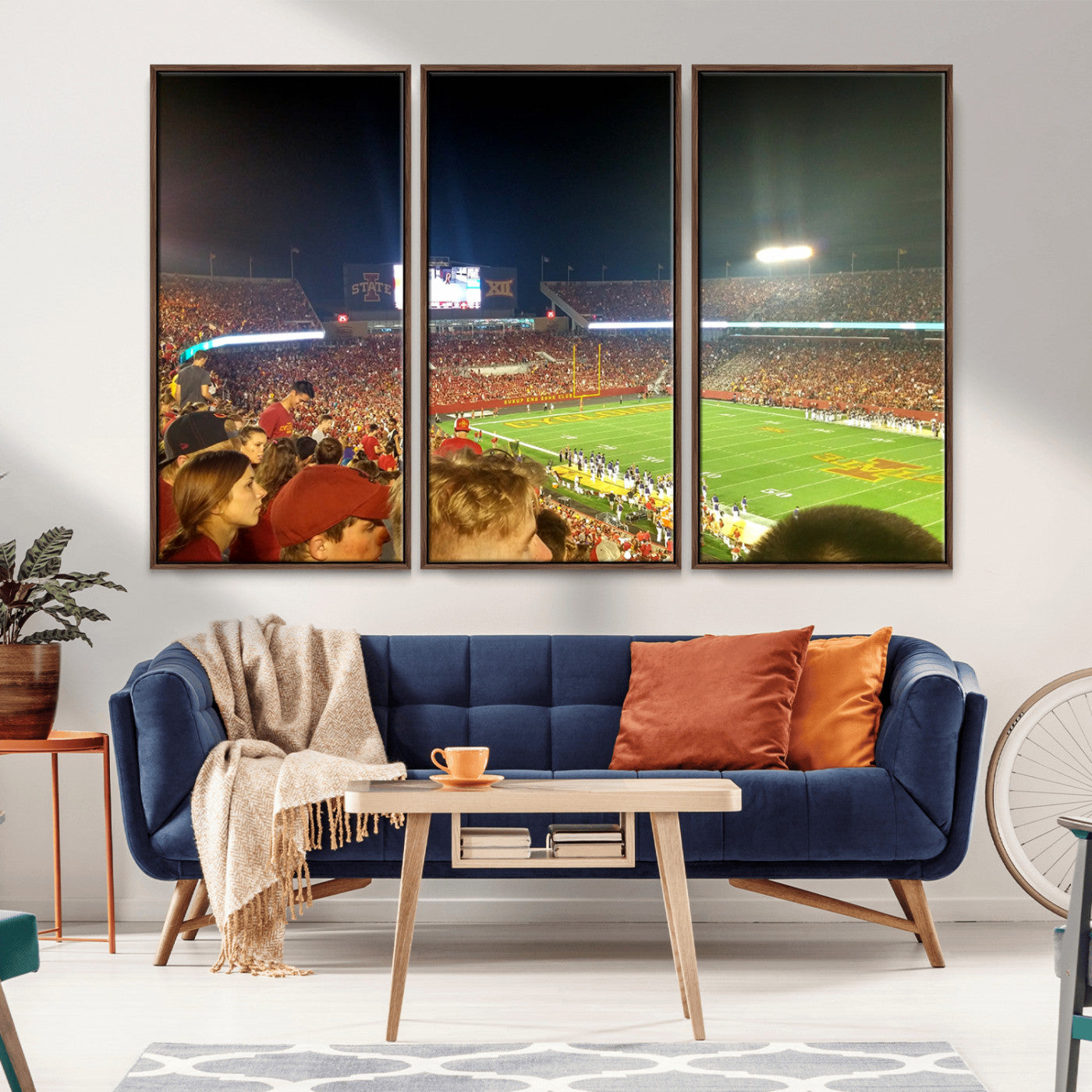 -Iowa State University Cyclones Art Print, Football Team Print - Jack Trice Stadium Ames Wall Art