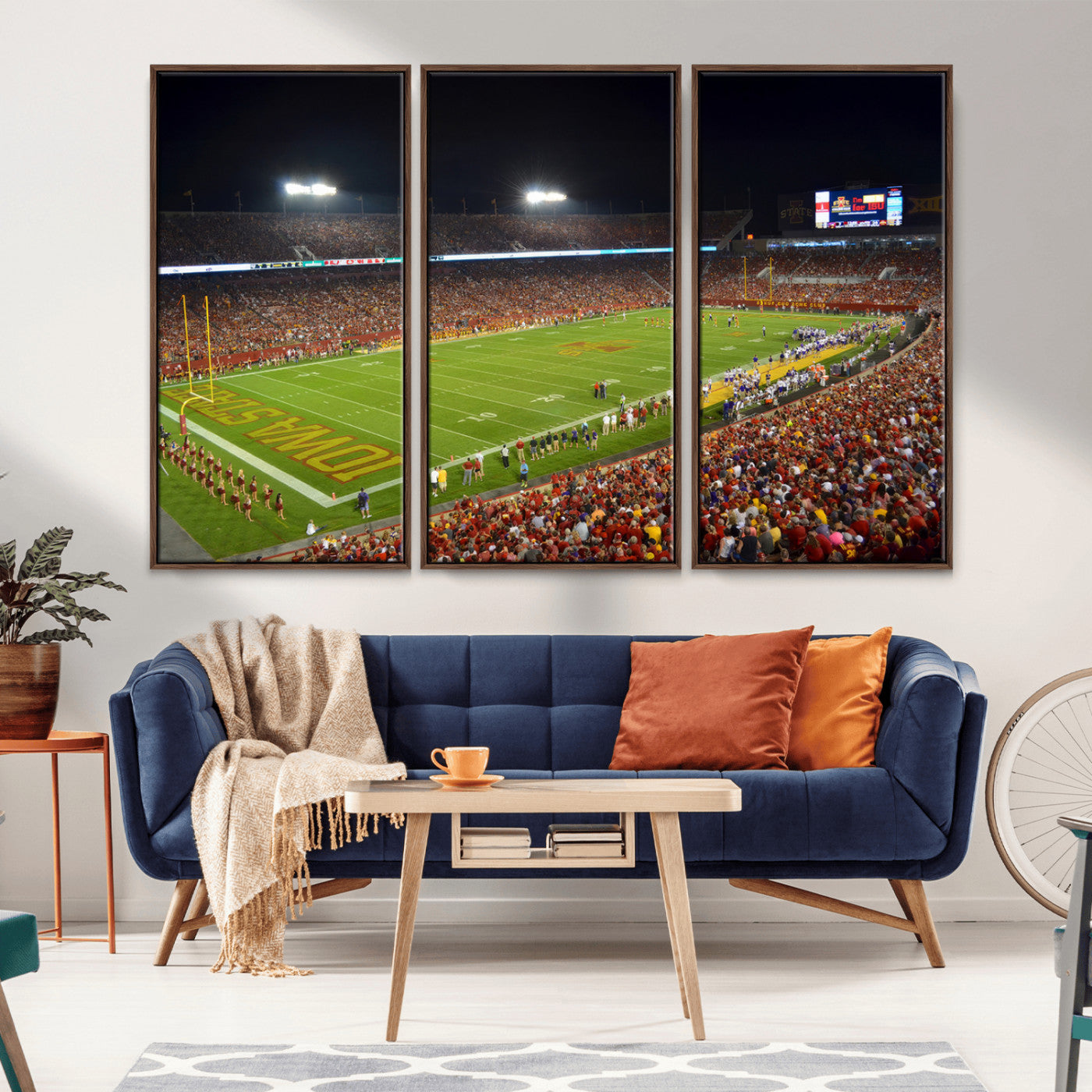 27211-MGV-CV-36X24-Iowa State University Cyclones Football Team Print - Ames Jack Trice Stadium Canvas Print