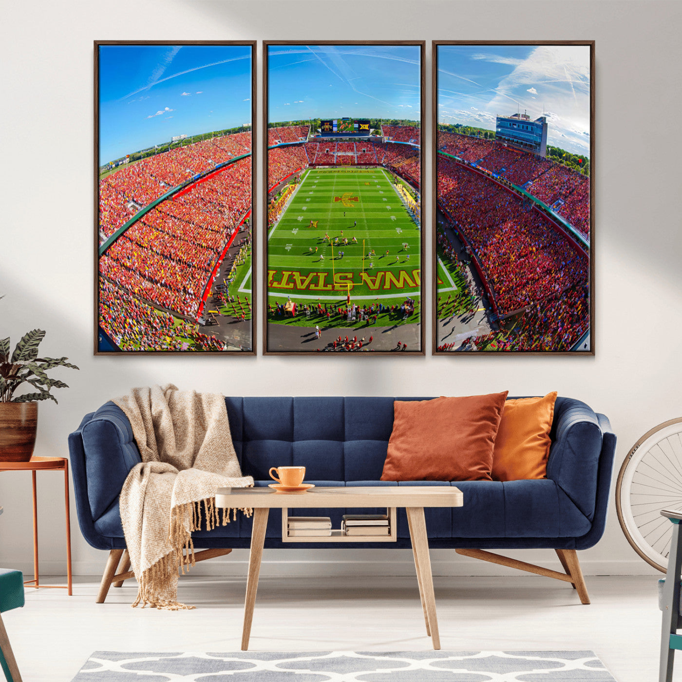 -Iowa State University Cyclones Football Team Print - Ames Jack Trice Stadium Art Canvas Print