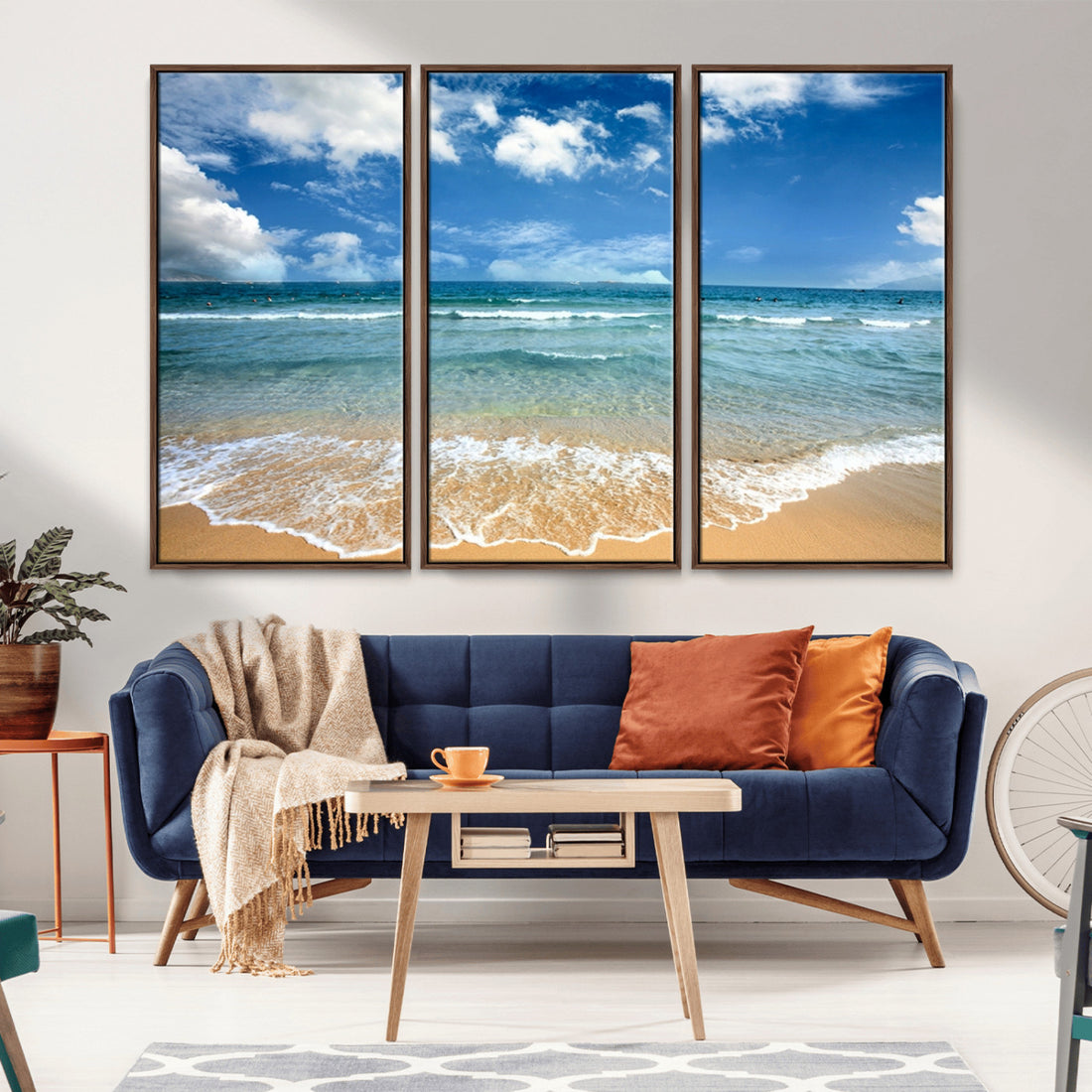 Sea View From the Beach Canvas Print
